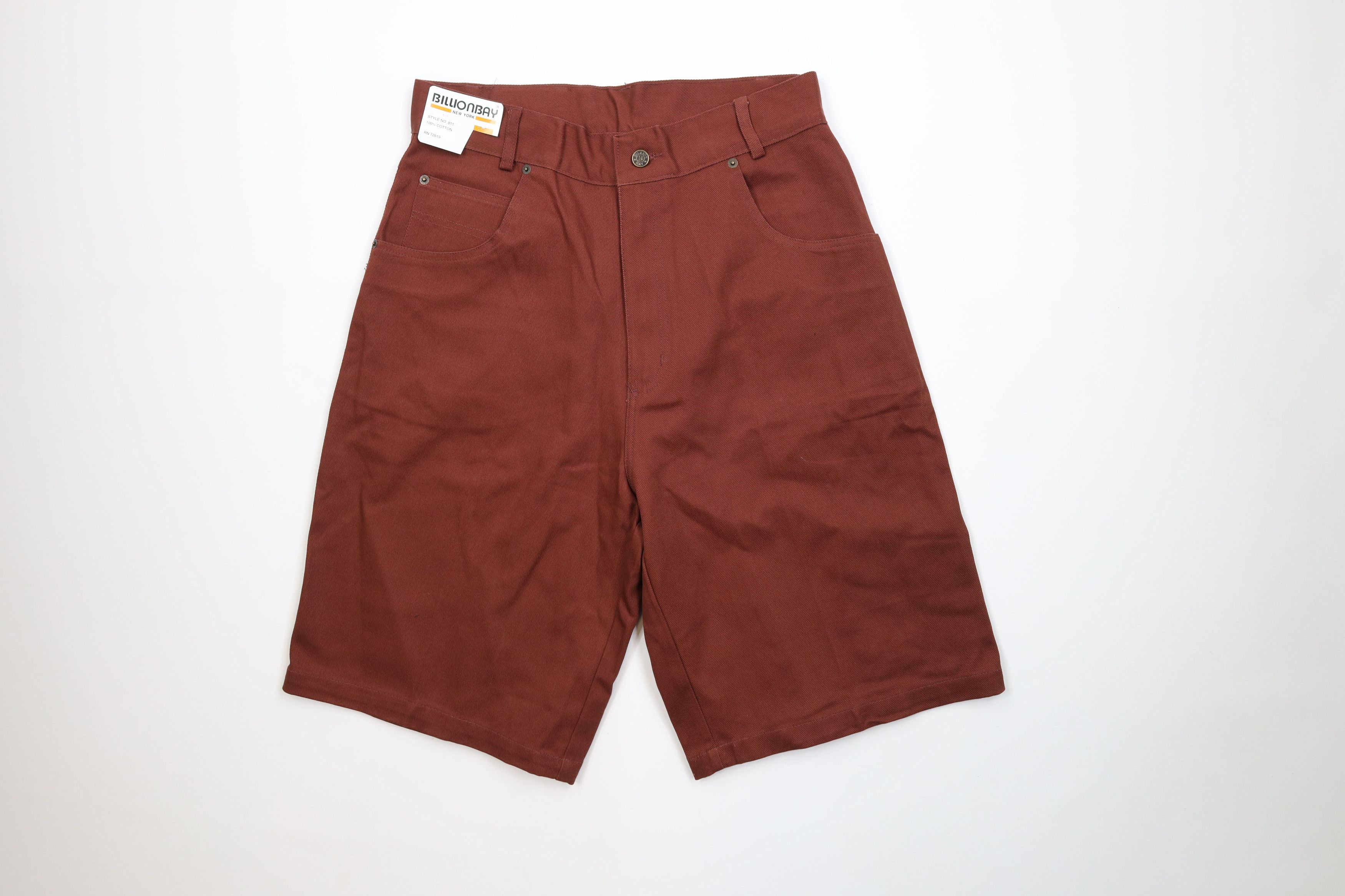 Vintage Deadstock Vintage 90s Streetwear Loose Fit Shorts Red Cotton Size US 32 / EU 48 - 1 Thumbnail