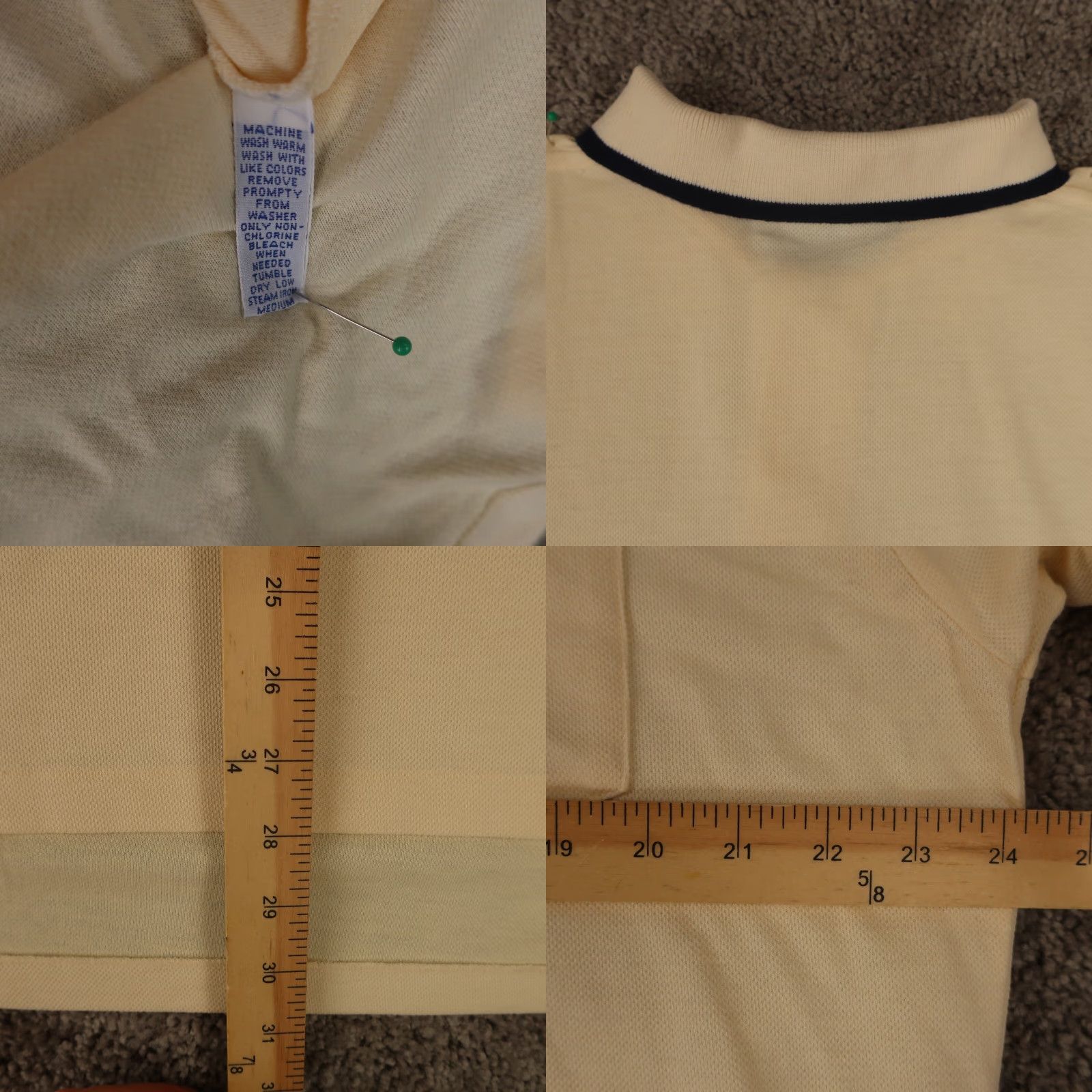 Ralph Lauren VINTAGE Ralph Lauren Polo Sport Shirt Mens L Light Yellow Rugby 90s Made In USA Size US L / EU 52-54 / 3 - 8 Thumbnail