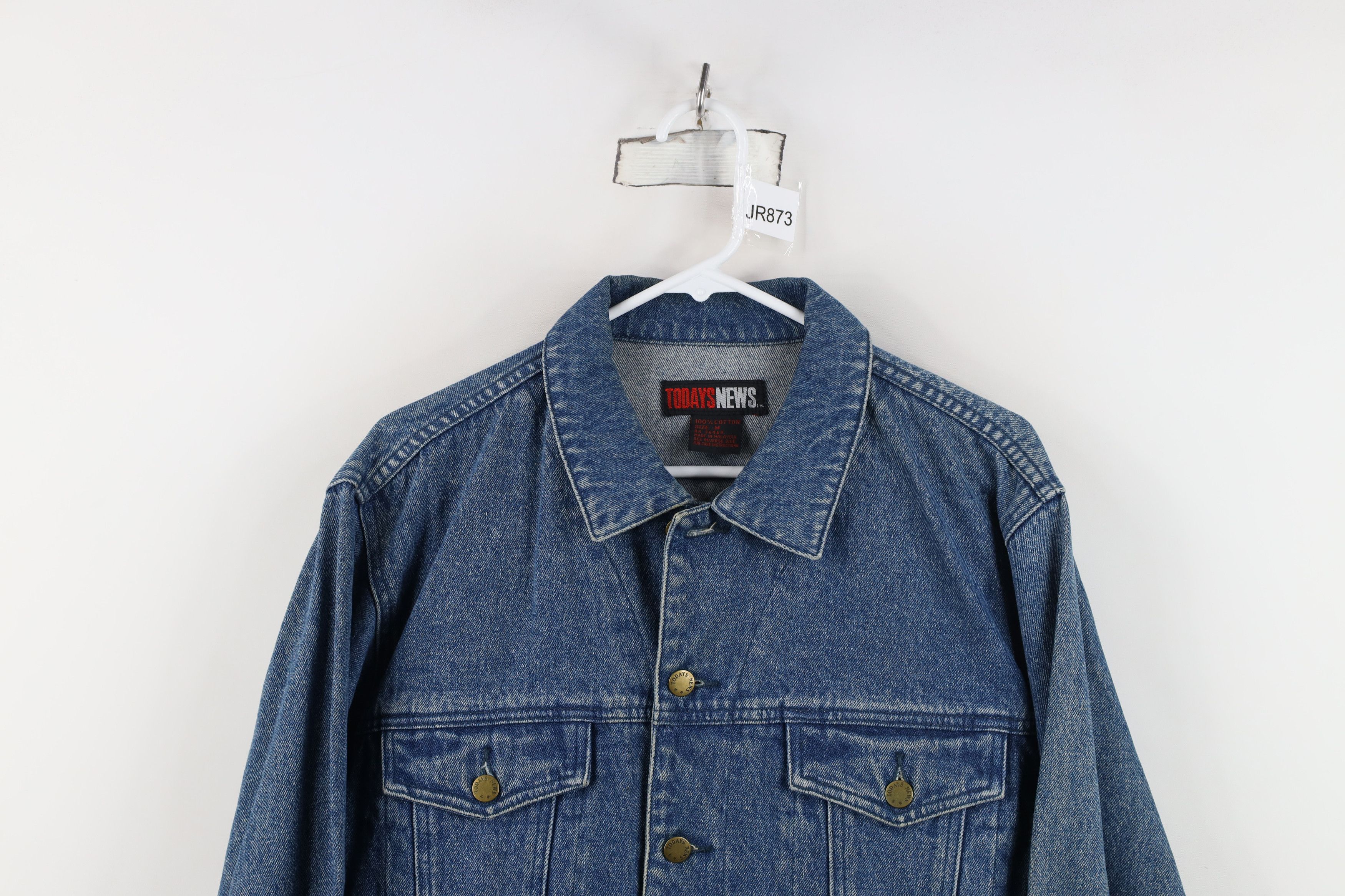 Vintage Vintage 90s Streetwear Blank Denim Jean Trucker Jacket Blue Size US M / EU 48-50 / 2 - 2 Thumbnail
