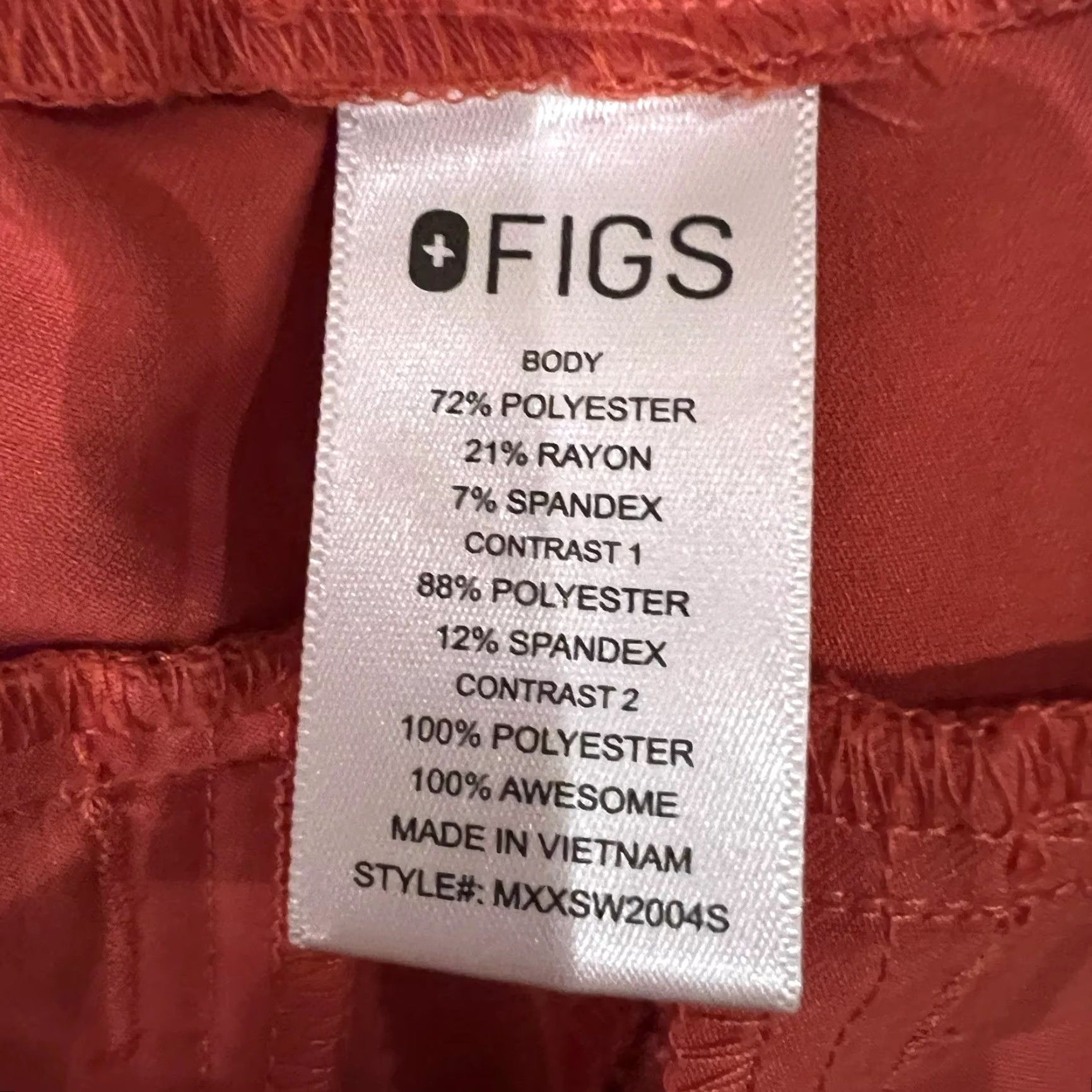 Vintage Figs Women's Medical Scrub Jogger Pants Size Small Orange Gray Tapered Drawstring Workwear Size 28" / US 6 / IT 42 - 4 Thumbnail