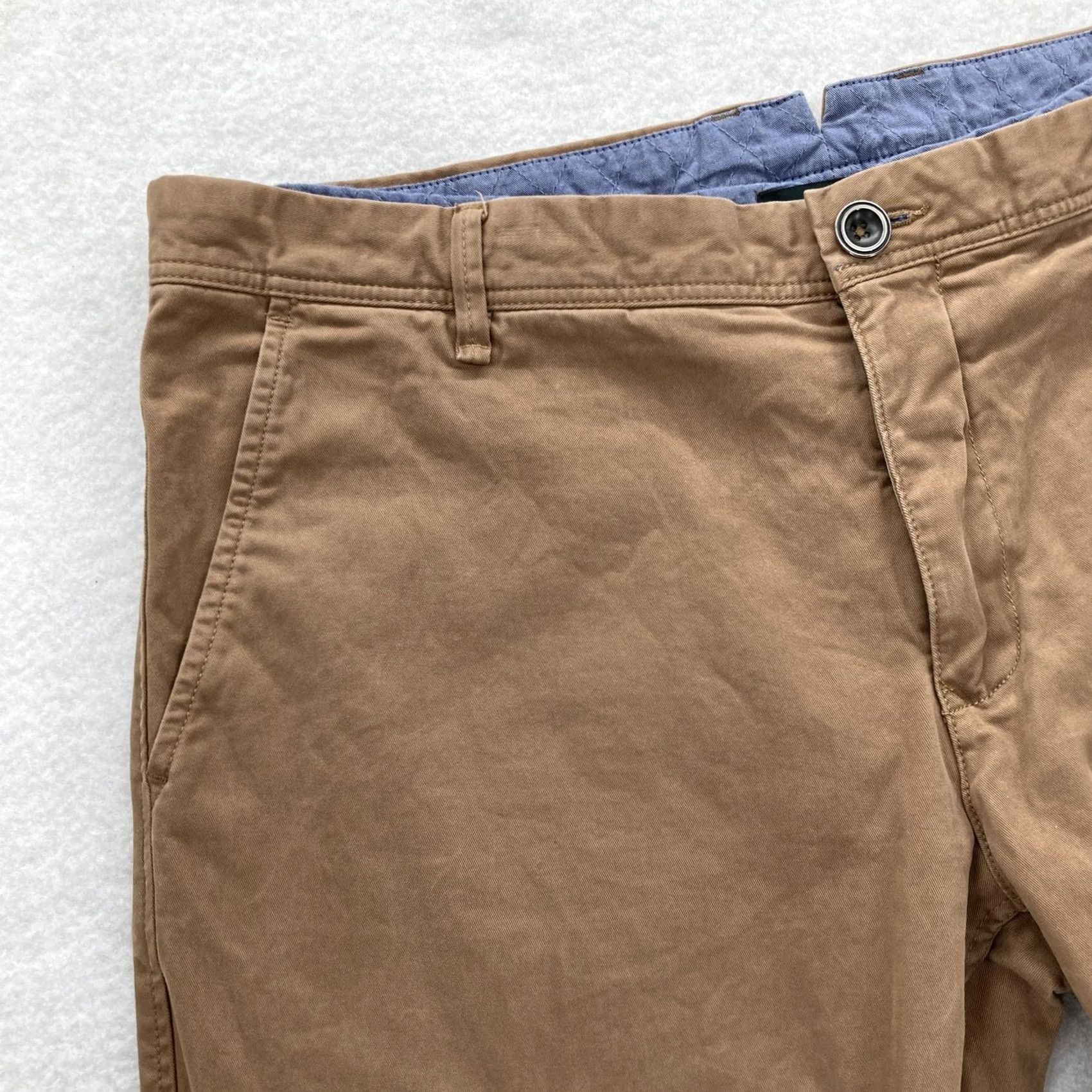 Rodd & Gunn Rodd & Gunn Mens Pants Chino Stretch Flat Front Twill Custom Fit 38L Brown Khaki Size US 38 / EU 54 - 3 Thumbnail
