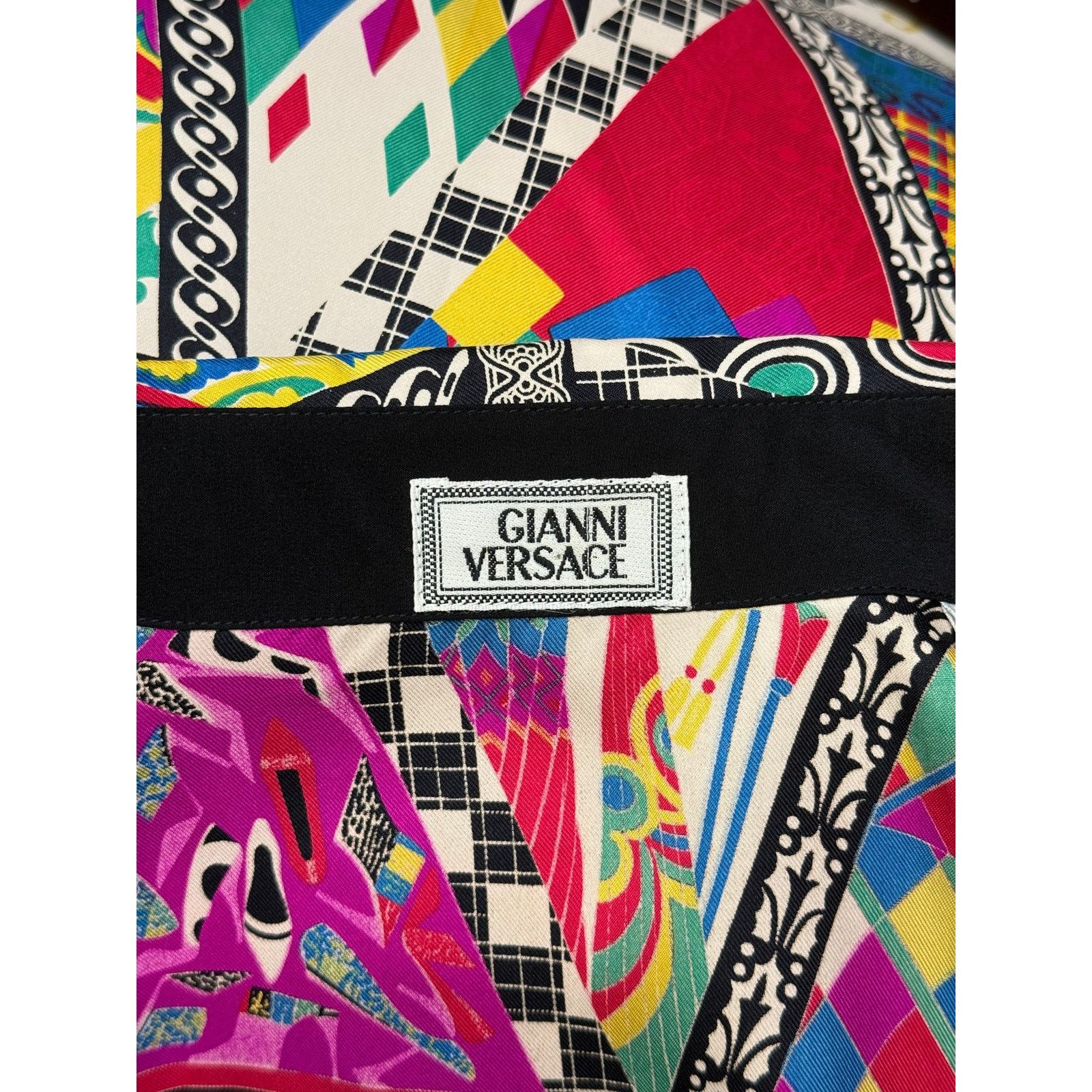 Versace 1991 Gianni Versace mixed print silk shirt Size M / US 6-8 / IT 42-44 - 8 Thumbnail