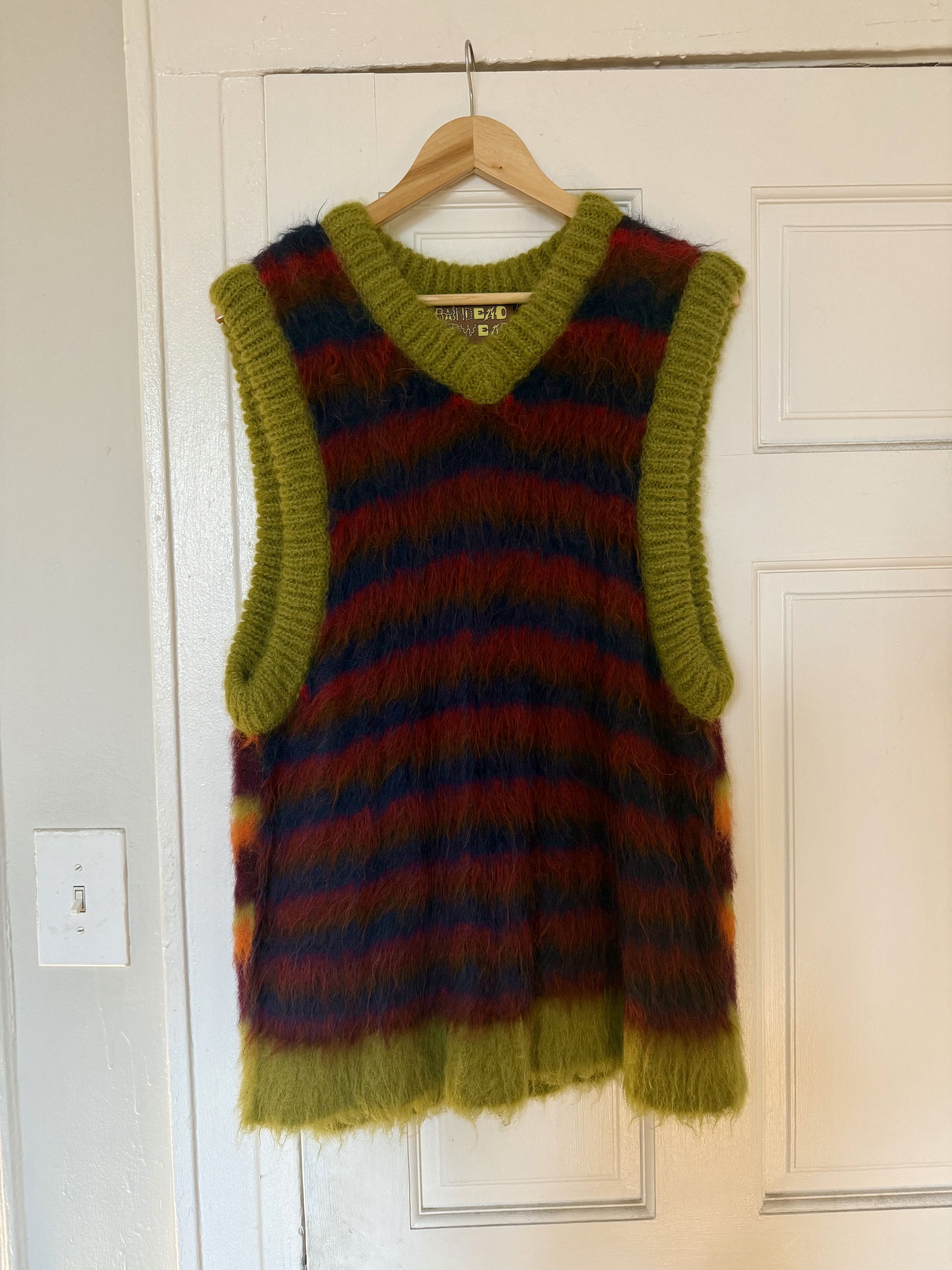 Brain Dead Brain Dead Blurry Lines Alpaca Wool Knit Vest Size US M / EU 48-50 / 2 - 1 Thumbnail