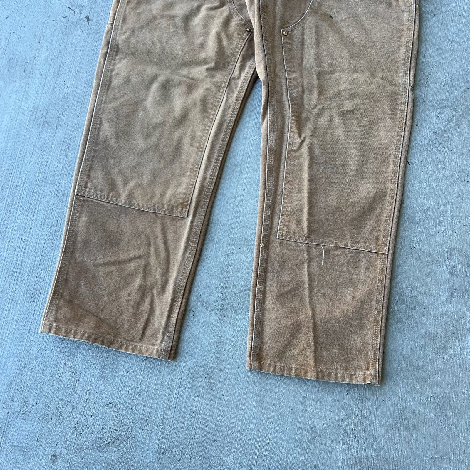 Carhartt × Vintage Carhartt brown double knee work wear carpenter pants Size US 35 - 3 Thumbnail