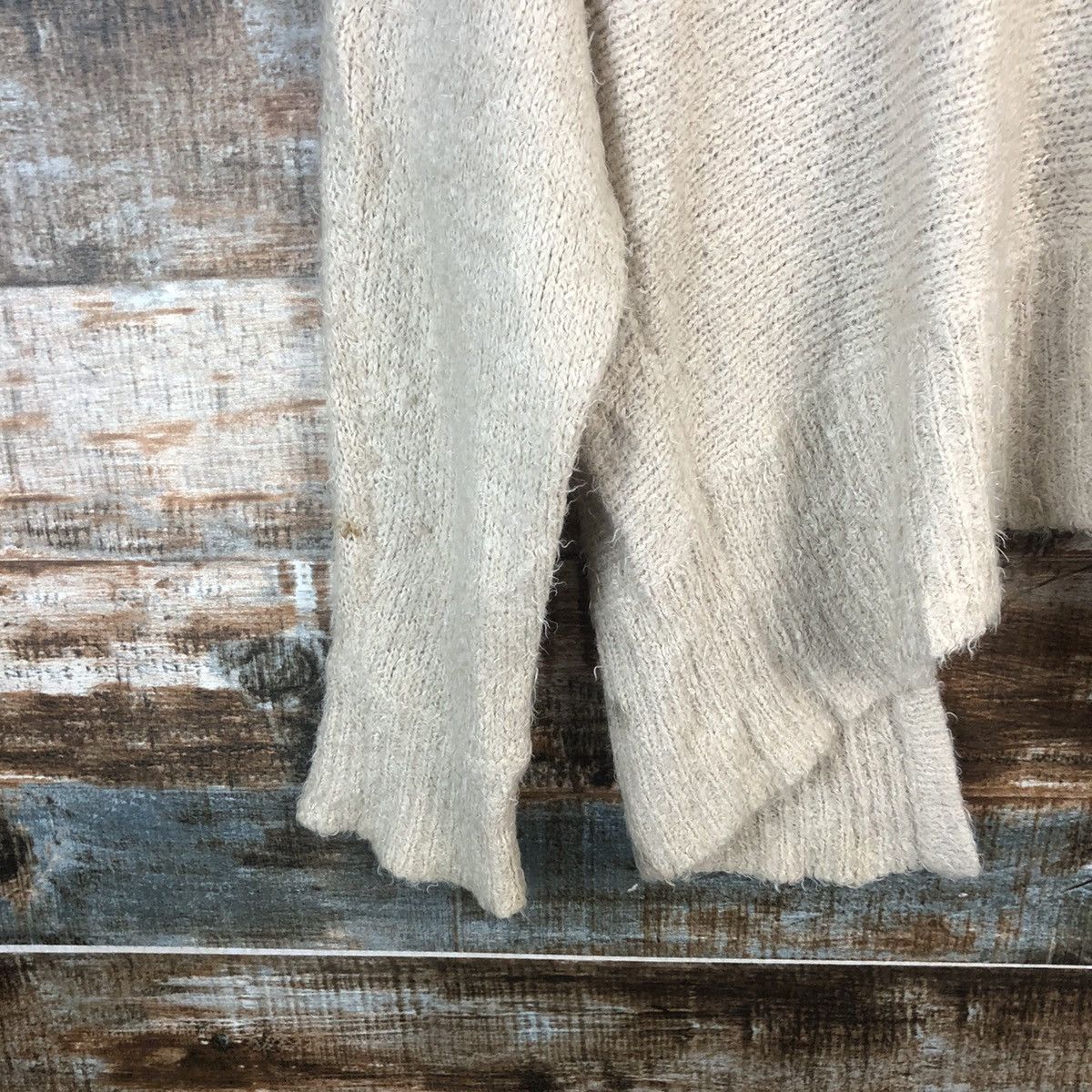 Homespun Knitwear DL 22 Octobre Brown Cardigan mohair Knitwear #C033 Size US L / EU 52-54 / 3 - 14 Thumbnail