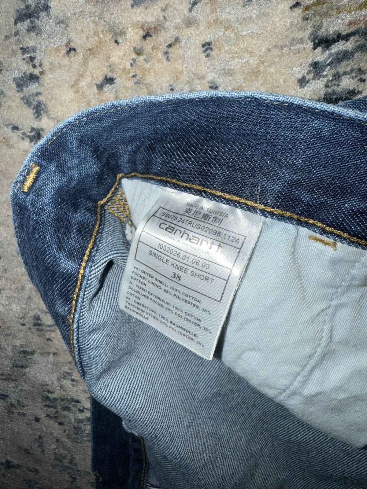 Carhartt × Carhartt Wip Carhartt WIP Single Knee Blue Jeans Knit Shorts Sz 38 Size US 38 / EU 54 - 5 Thumbnail