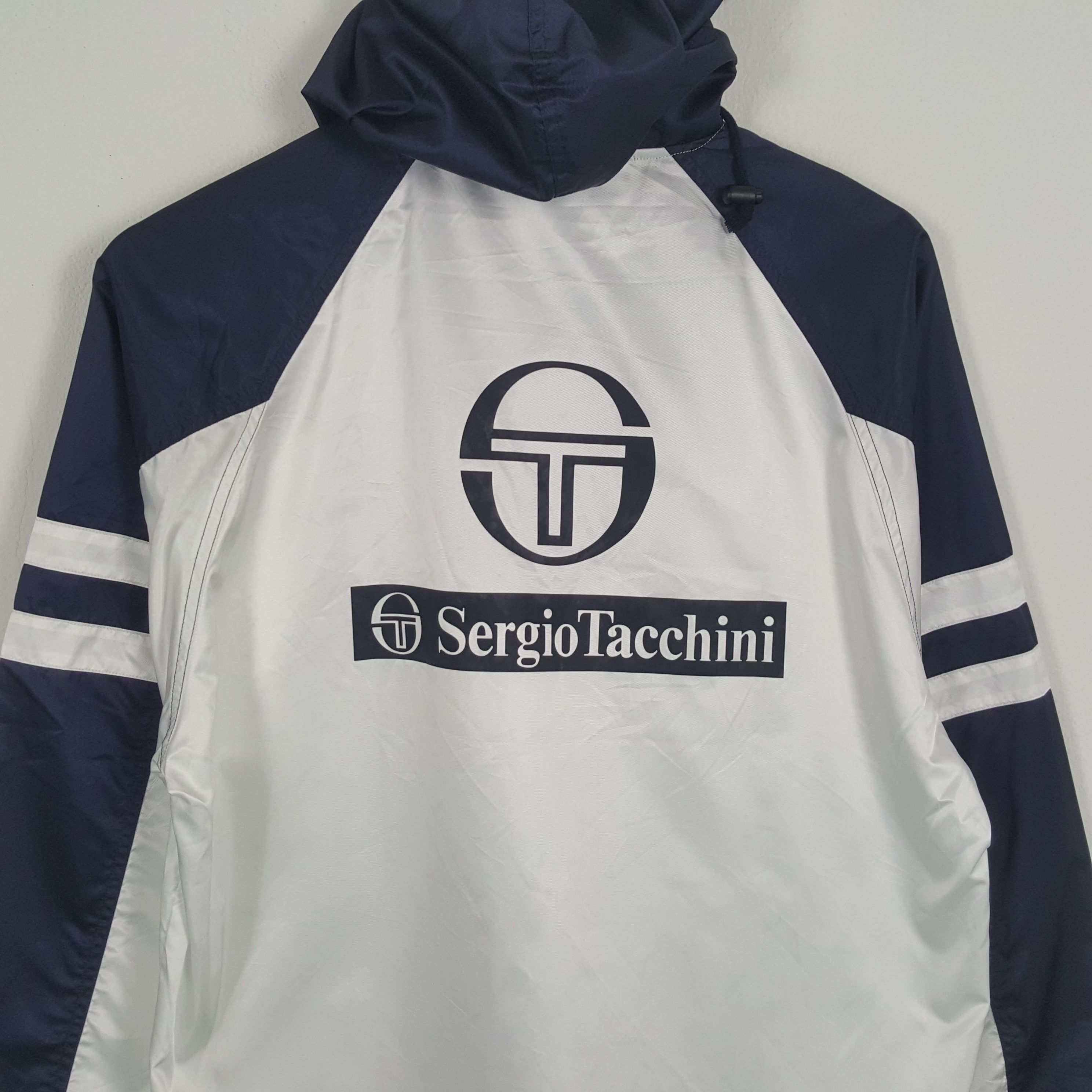 Sergio Tacchini × Vintage SERGIO TACCHINI Logo Design Windbreaker Jacket Size US XL / EU 56 / 4 - 2 Thumbnail