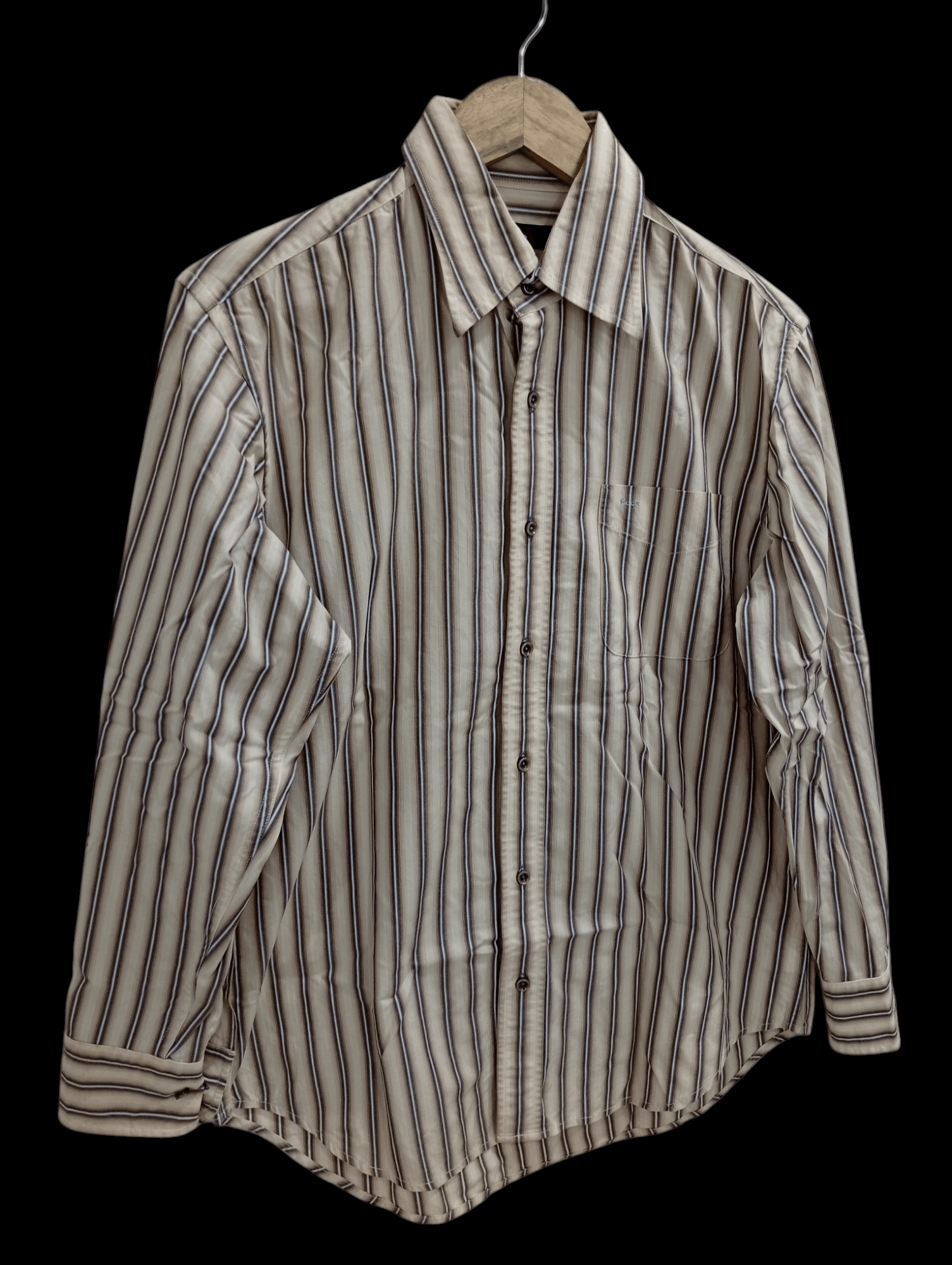 Japanese Brand × Vintage × Yoshiyuki Konishi 🔥🔥Vintage Ficce Stripe LS Shirt Size US M / EU 48-50 / 2 - 2 Thumbnail