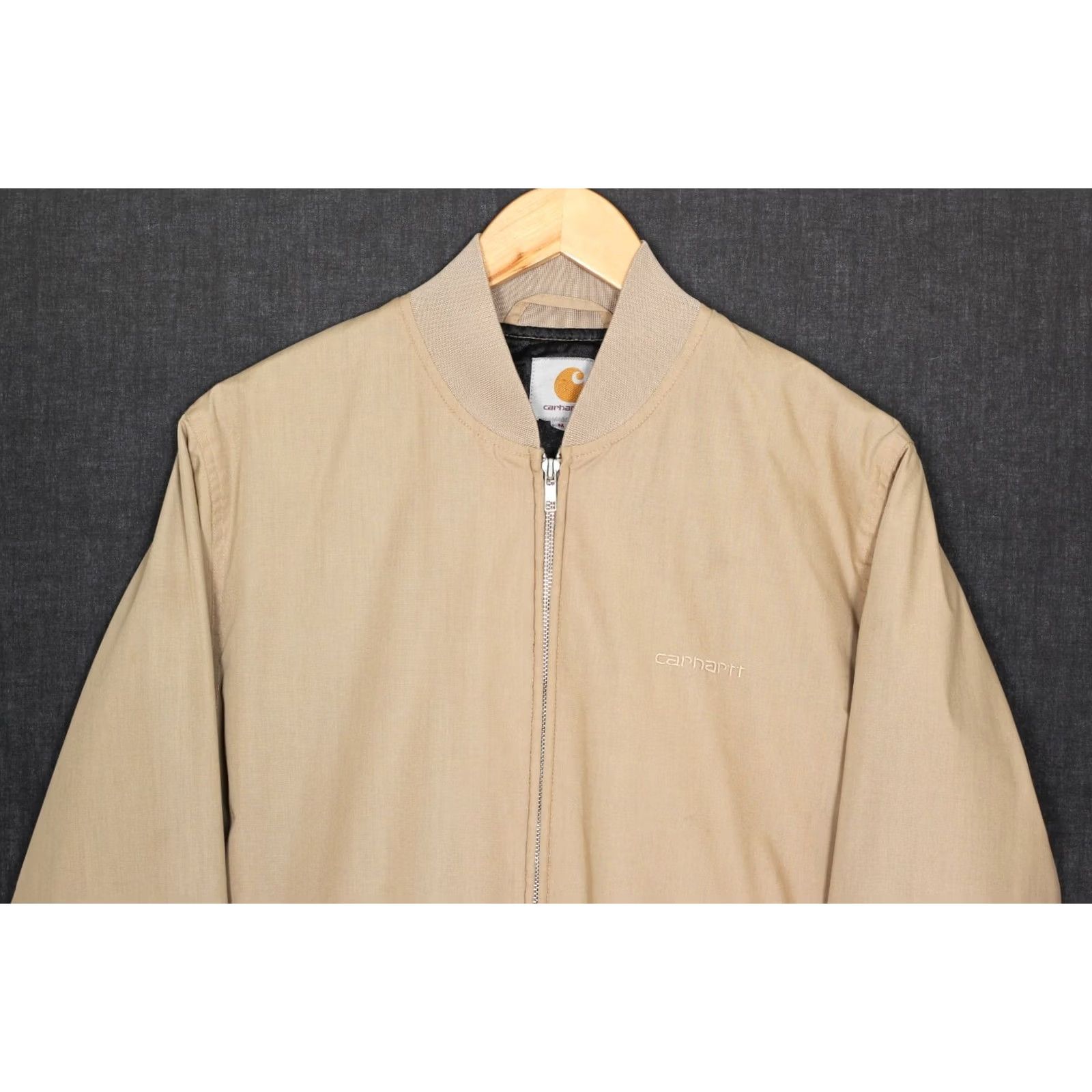 Carhartt Carhartt Giants Jacket Bomber Jacket Men M Full Zip Beige Canvas Polyester Coat Casual Fashion MJ4096 Size US M / EU 48-50 / 2 - 2 Thumbnail