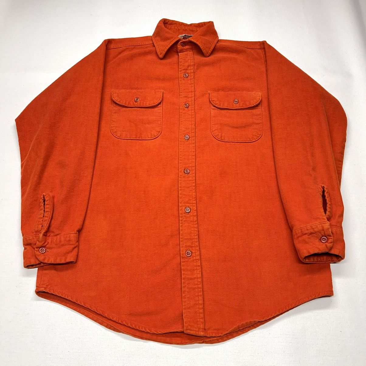 Vintage VTG Mr Leggs Flannel Shirt Orange Chamois Button Up Pocket Size US M / EU 48-50 / 2 - 1 Thumbnail