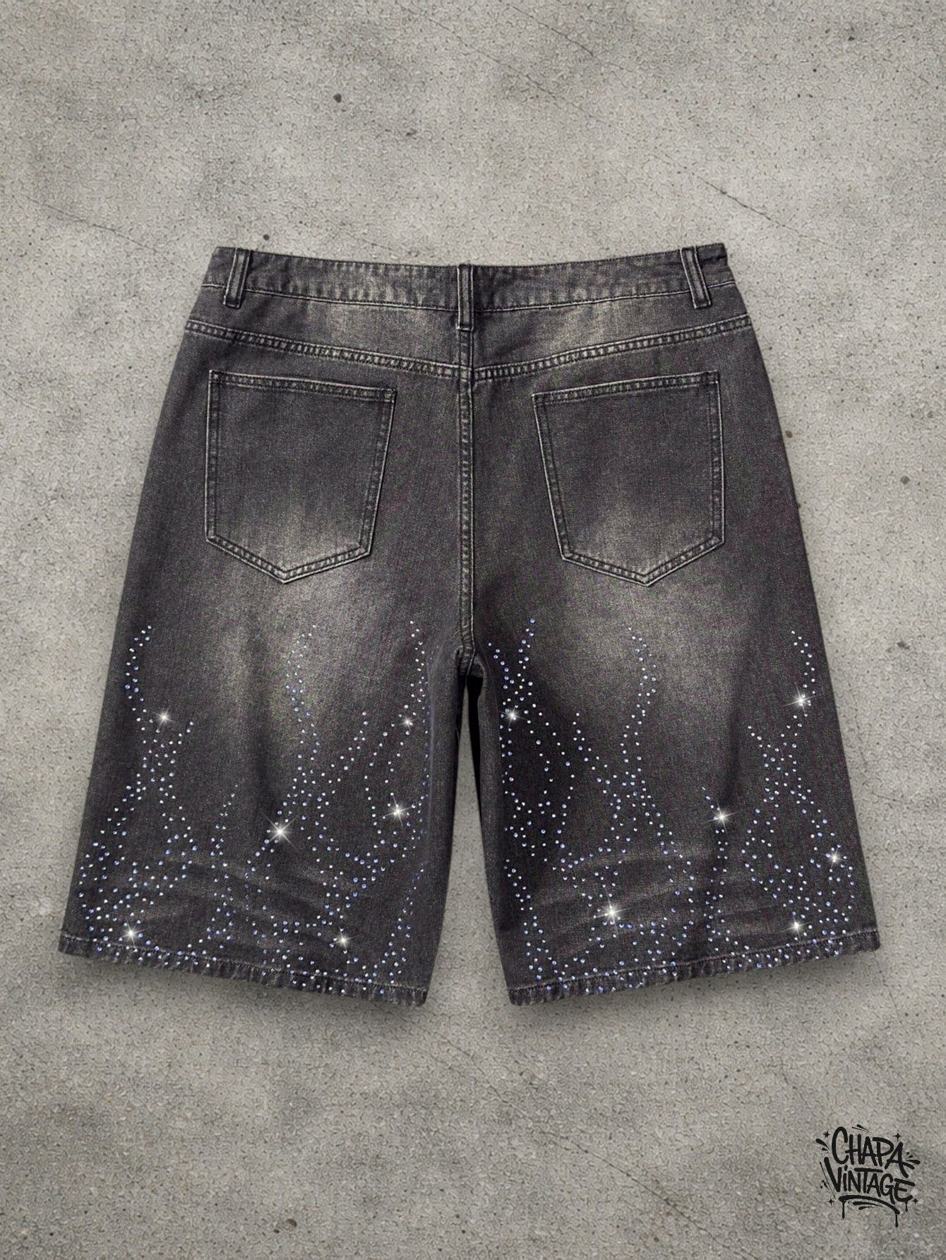 Japanese Brand Flame gray denim shorts Size US 32 / EU 48 - 3 Thumbnail