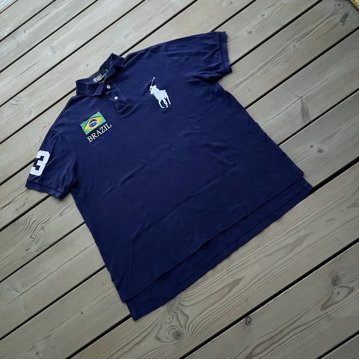 Polo Ralph Lauren Polo Ralph Lauren VTG 00s Big Pony Chief Keef Brazil Polo Size US L / EU 52-54 / 3 - 3 Thumbnail