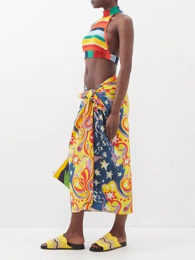 Marni o1y1125 Midi Skirt in Multicolor Size 27" / US 4 / IT 40 - 5 Thumbnail