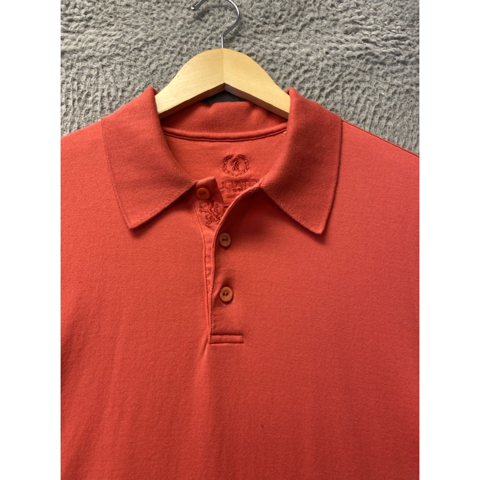 BUGATCHI VINTAGE Bugatchi Men's Polo Shirt Short Sleeve Large Coral Cotton Golf Casual Men's Size US L / EU 52-54 / 3 - 2 Thumbnail