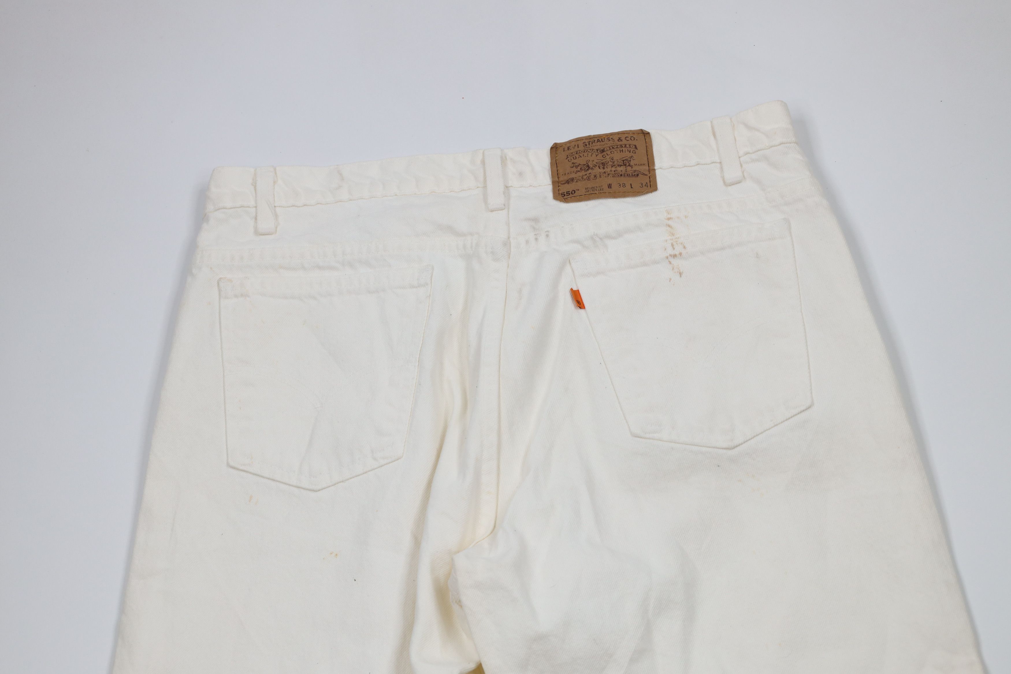 Levi's × Vintage Vintage 90s Levis 550 Orange Tab Tapered Leg Jeans USA Size US 38 / EU 54 - 12 Thumbnail
