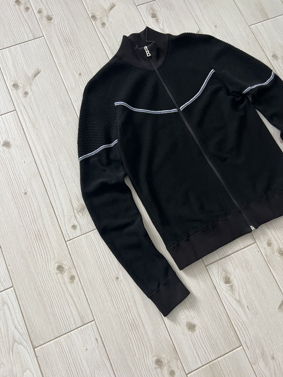 Bogner Bogner Black Zip-Up Knit Track Jacket Knit Size US M / EU 48-50 / 2 - 5 Thumbnail