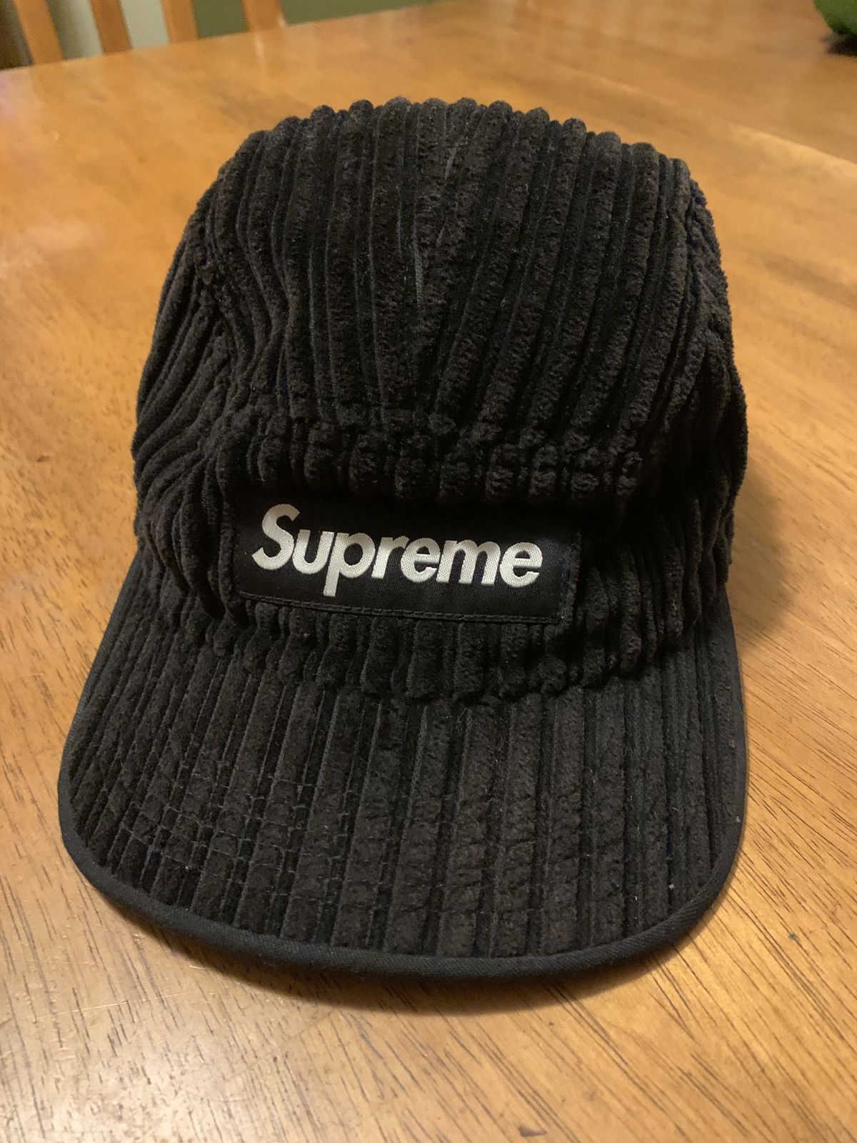 Supreme Black Corduroy Supreme Hat Size ONE SIZE - 1 Thumbnail