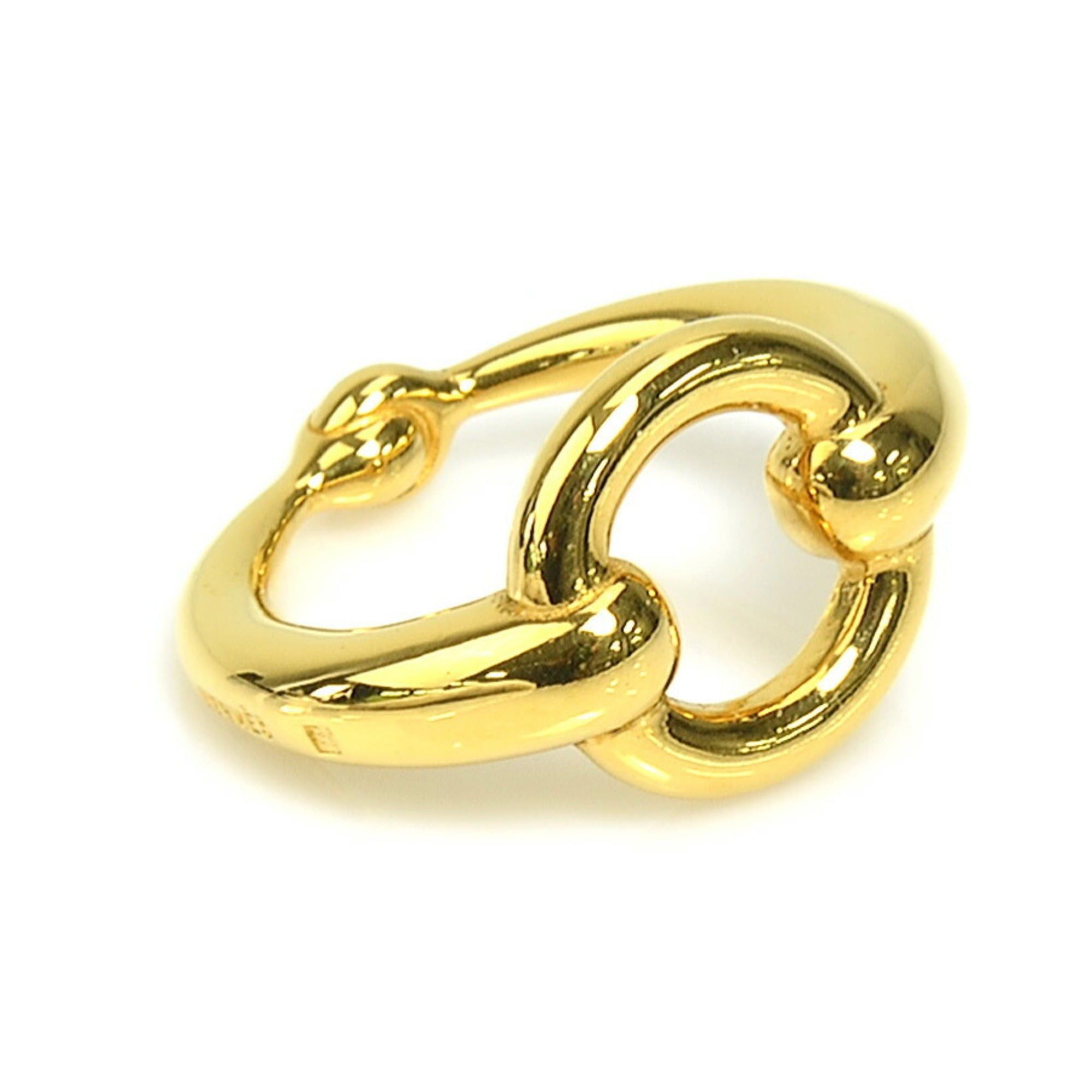 image of Hermes Scarf Ring Metal Gold Ladies E55986A in Black, Women's