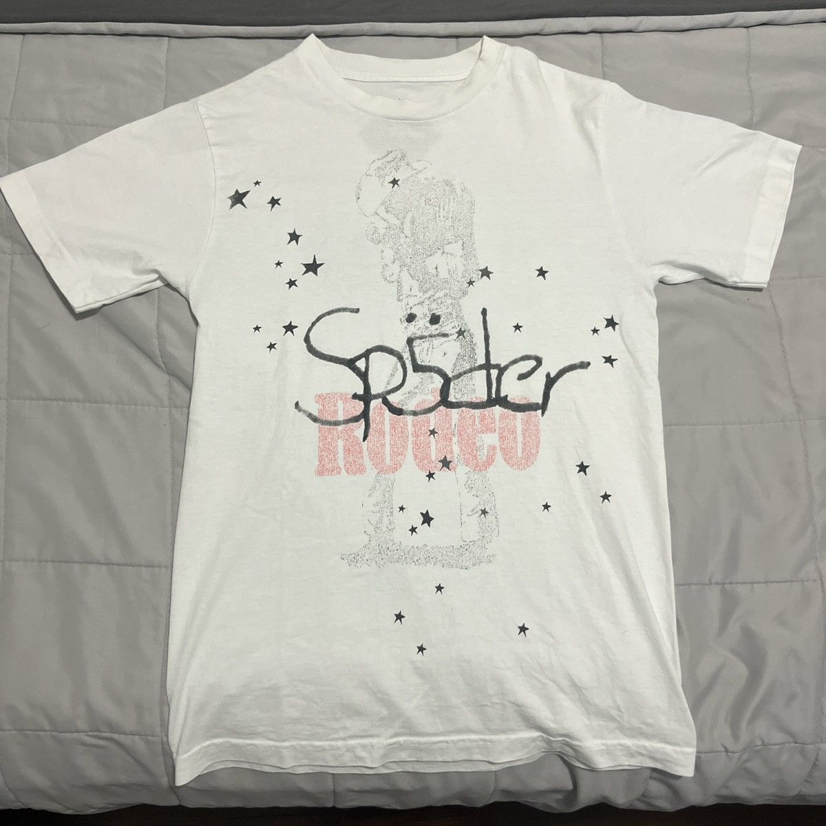 Sp5der Buckle White Tee - WyCo Vintage, Kansas City's