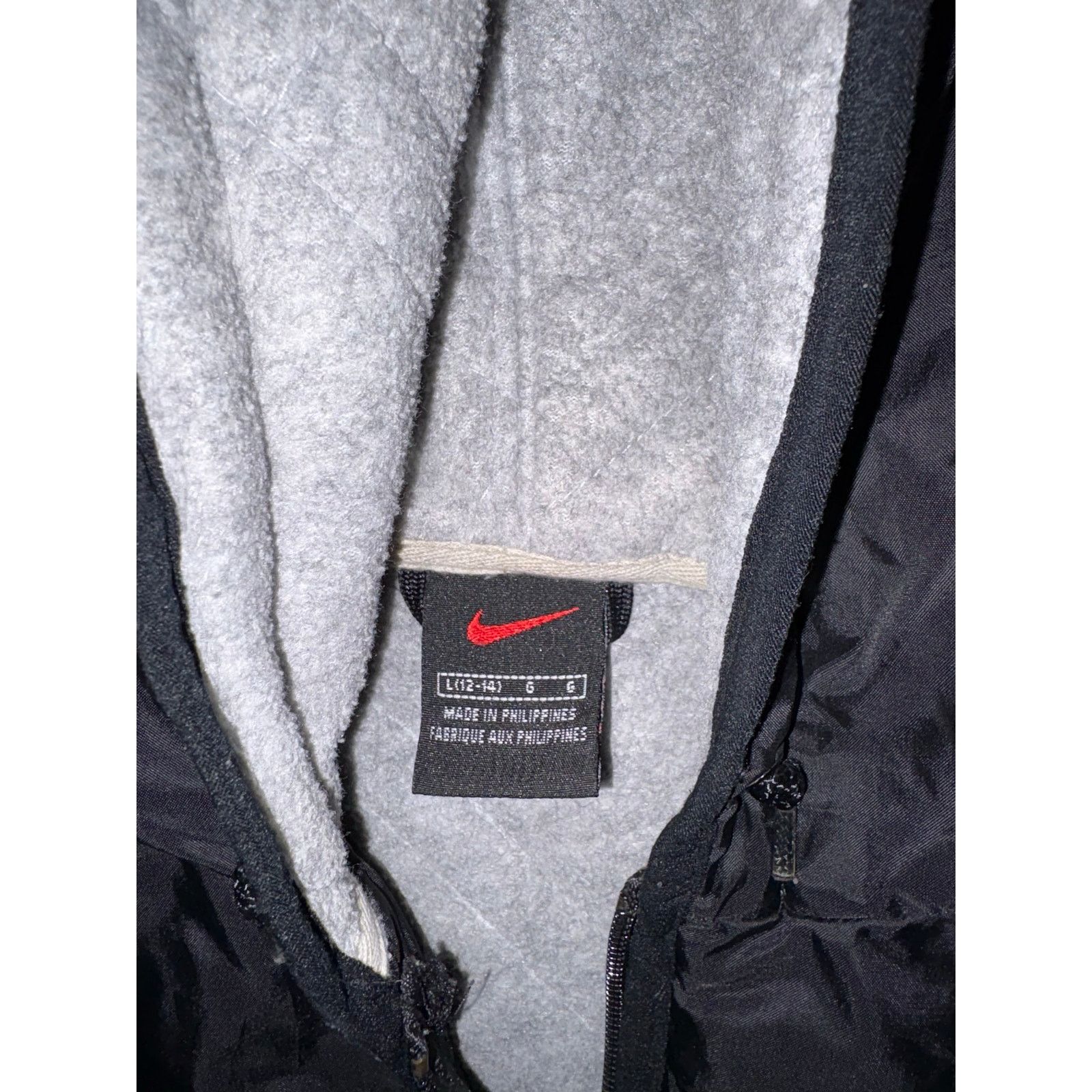 Nike Vintage 90s Nike Jacket women’s large black hoodie Size L / US 10 / IT 46 - 2 Thumbnail