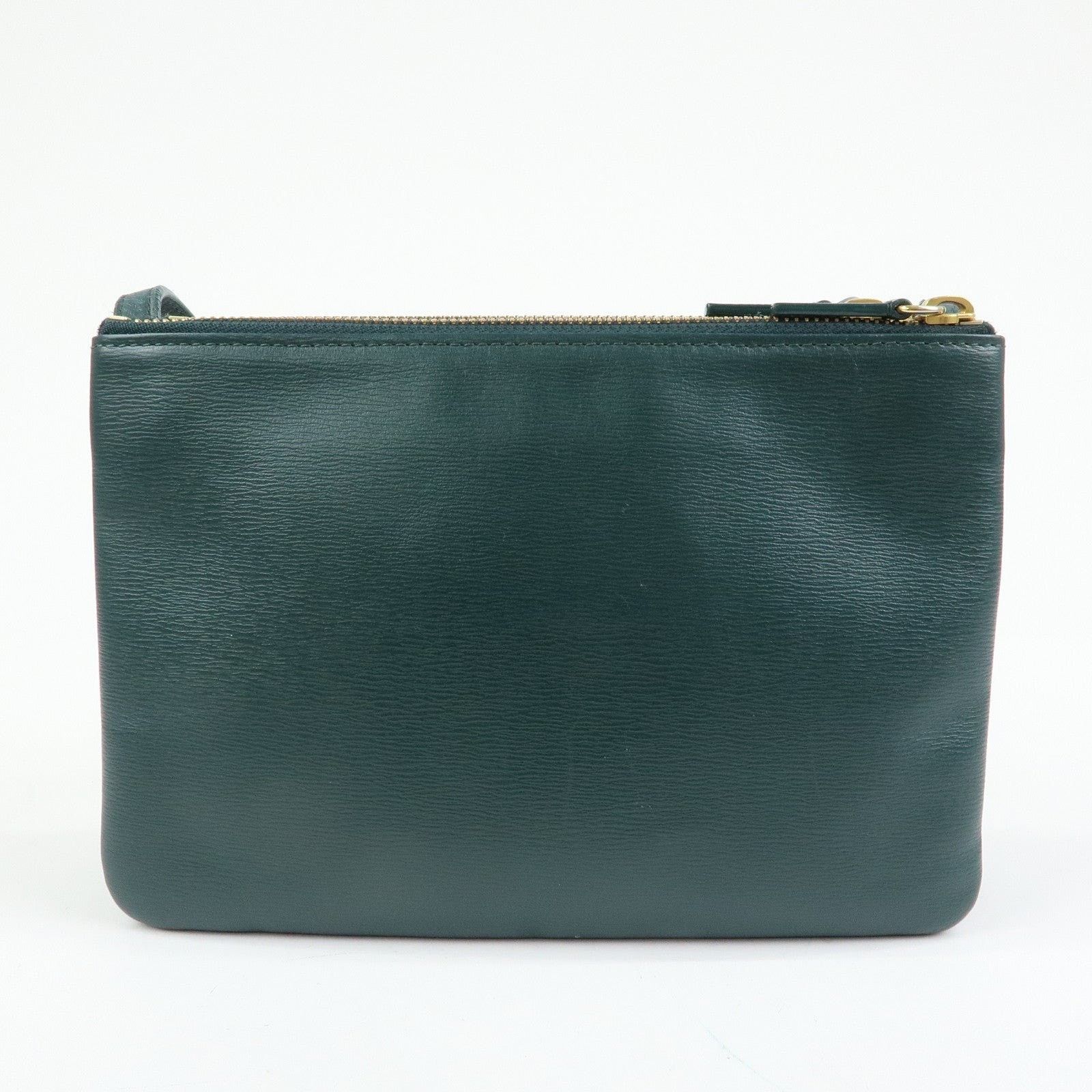 Celine Celine Trio Shoulder Bag Calfskin Crossbody Green Size ONE SIZE - 2 Thumbnail