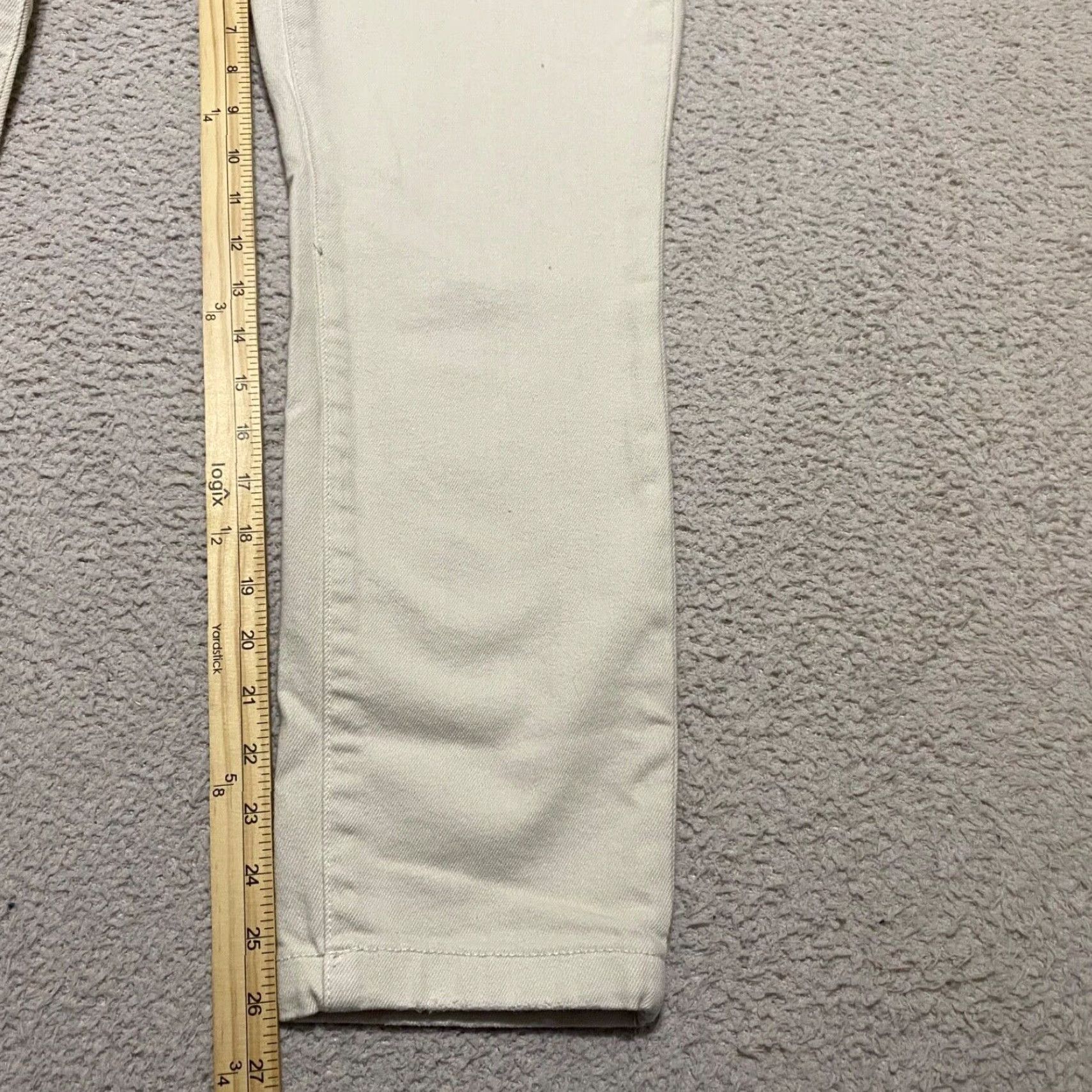 Good American Good American Jeans Womens Skinny Mid Rise Light Wash Ivory Denim 8 Size 25" / US 0 / IT 36 - 3 Thumbnail