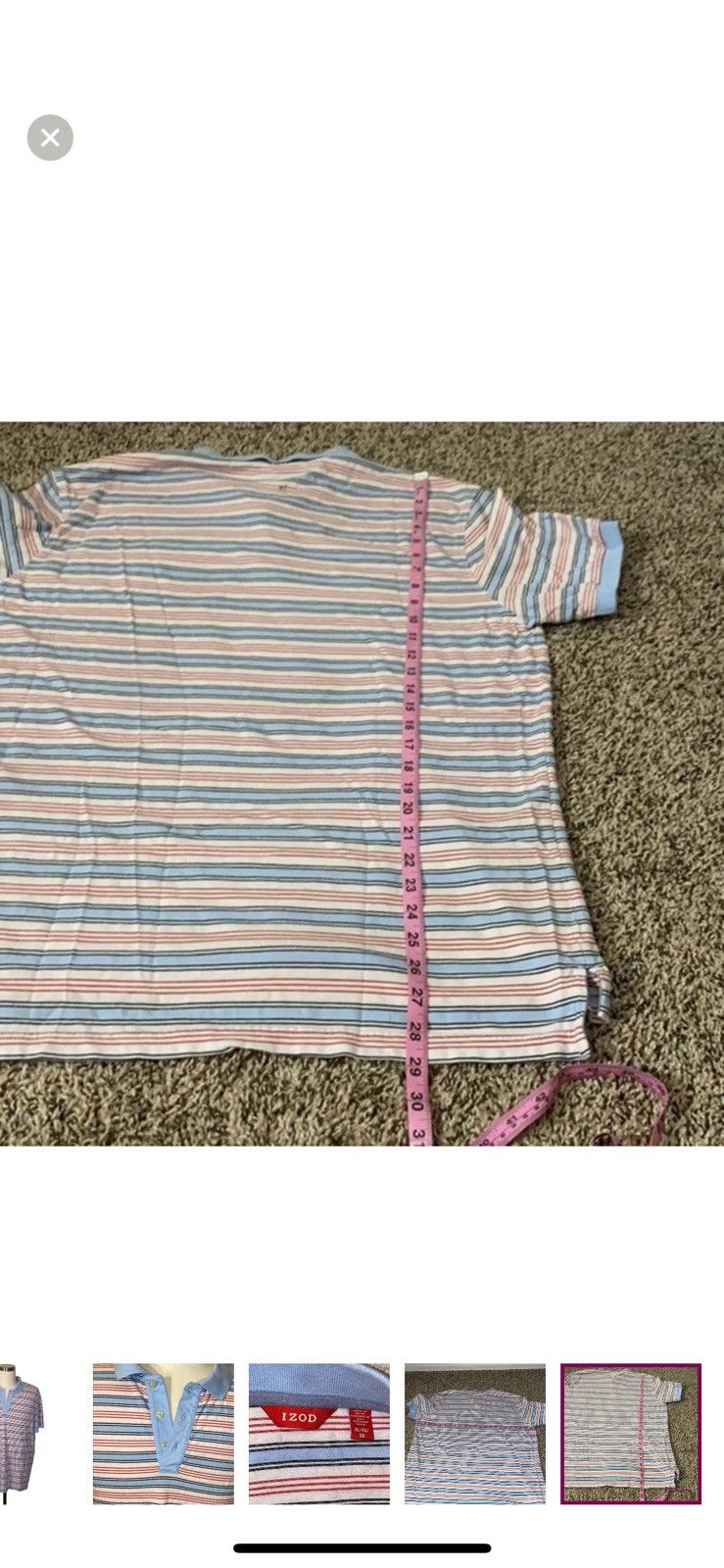 Izod Izod XL striped polo shirt Size US XL / EU 56 / 4 - 3 Thumbnail
