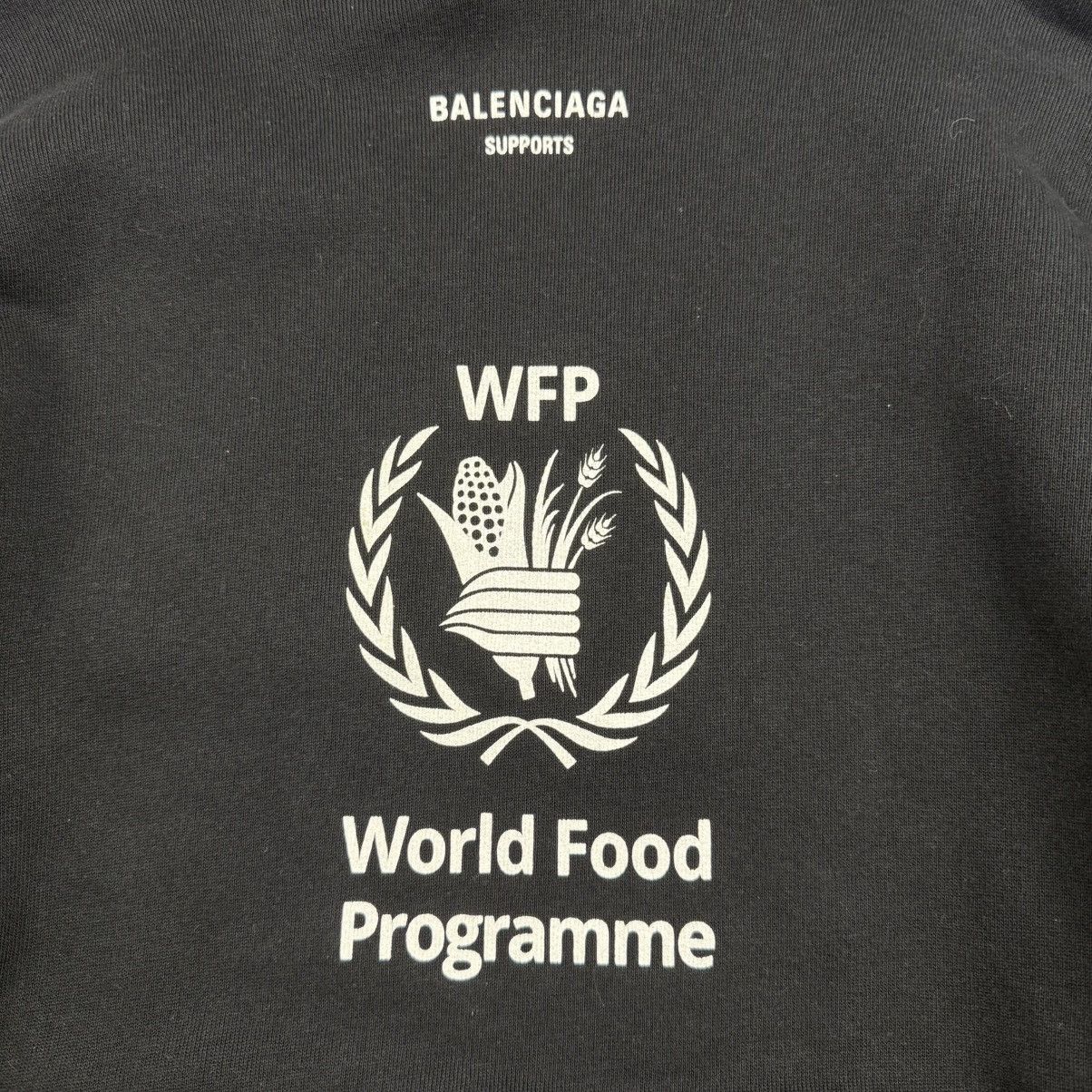 Balenciaga Balenciaga World Food Programme ‘Black’ Hoodie Size US L / EU 52-54 / 3 - 2 Thumbnail