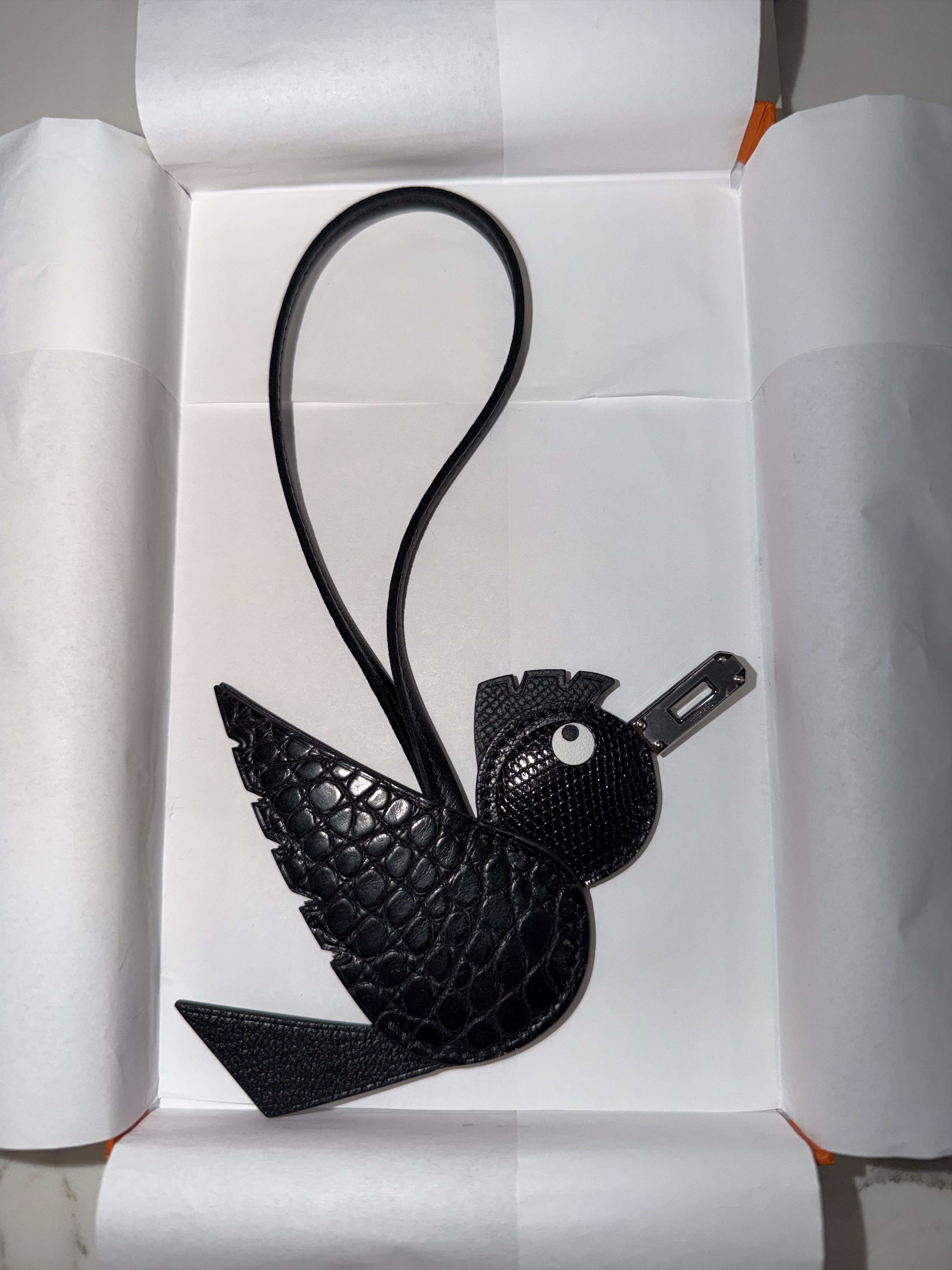 Hermes Hermes Birdy Birdie Matte Alligator Lizard Chevre Bag Charm Size ONE SIZE - 2 Thumbnail