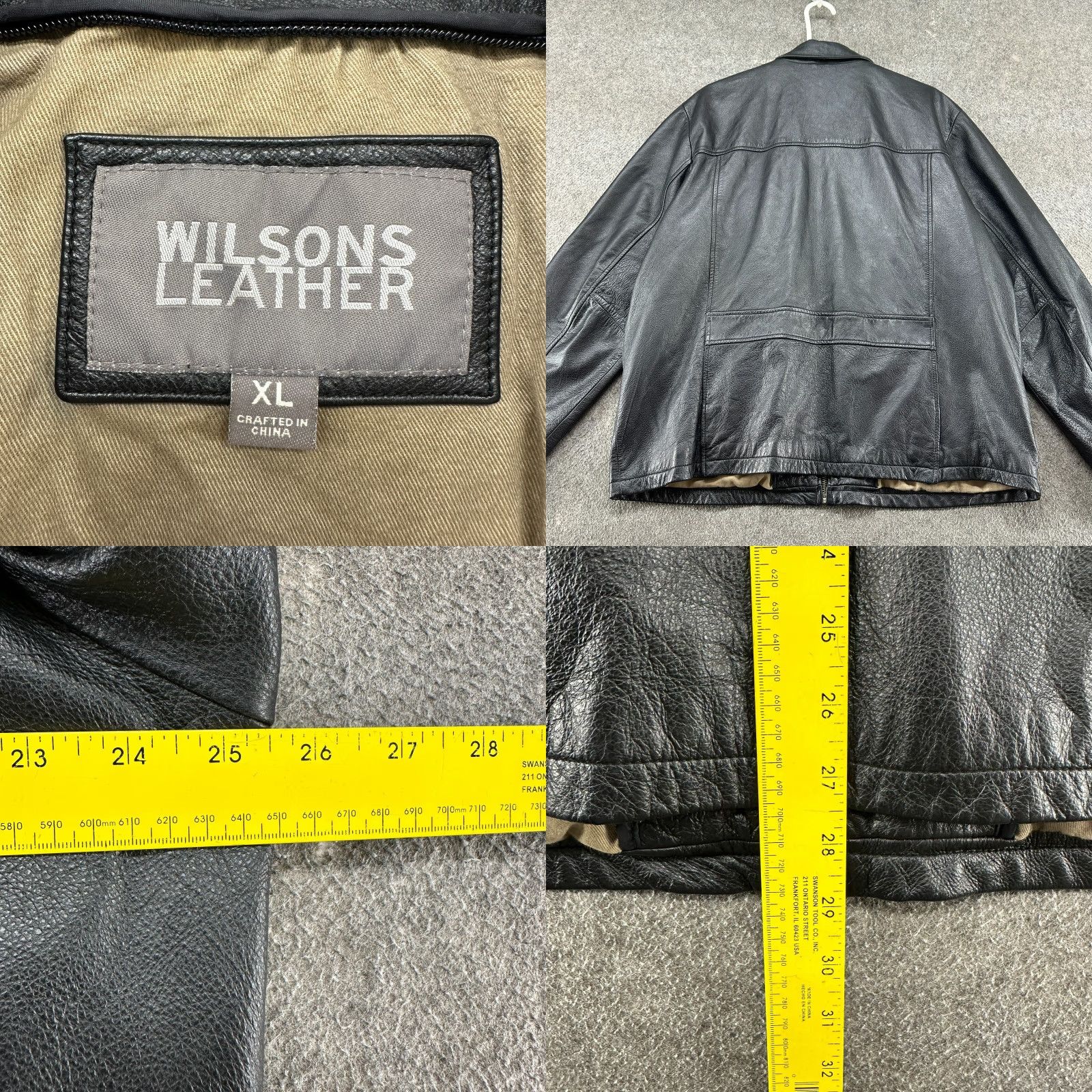 Vintage VINTAGE Wilsons Jacket Mens XL Black Workwear Detroit Style Genuine Leather Y2K Bomber Jacket Full Zip 90s City Classic Western Hip Hop USA Mens Size US XL / EU 56 / 4 - 8 Thumbnail