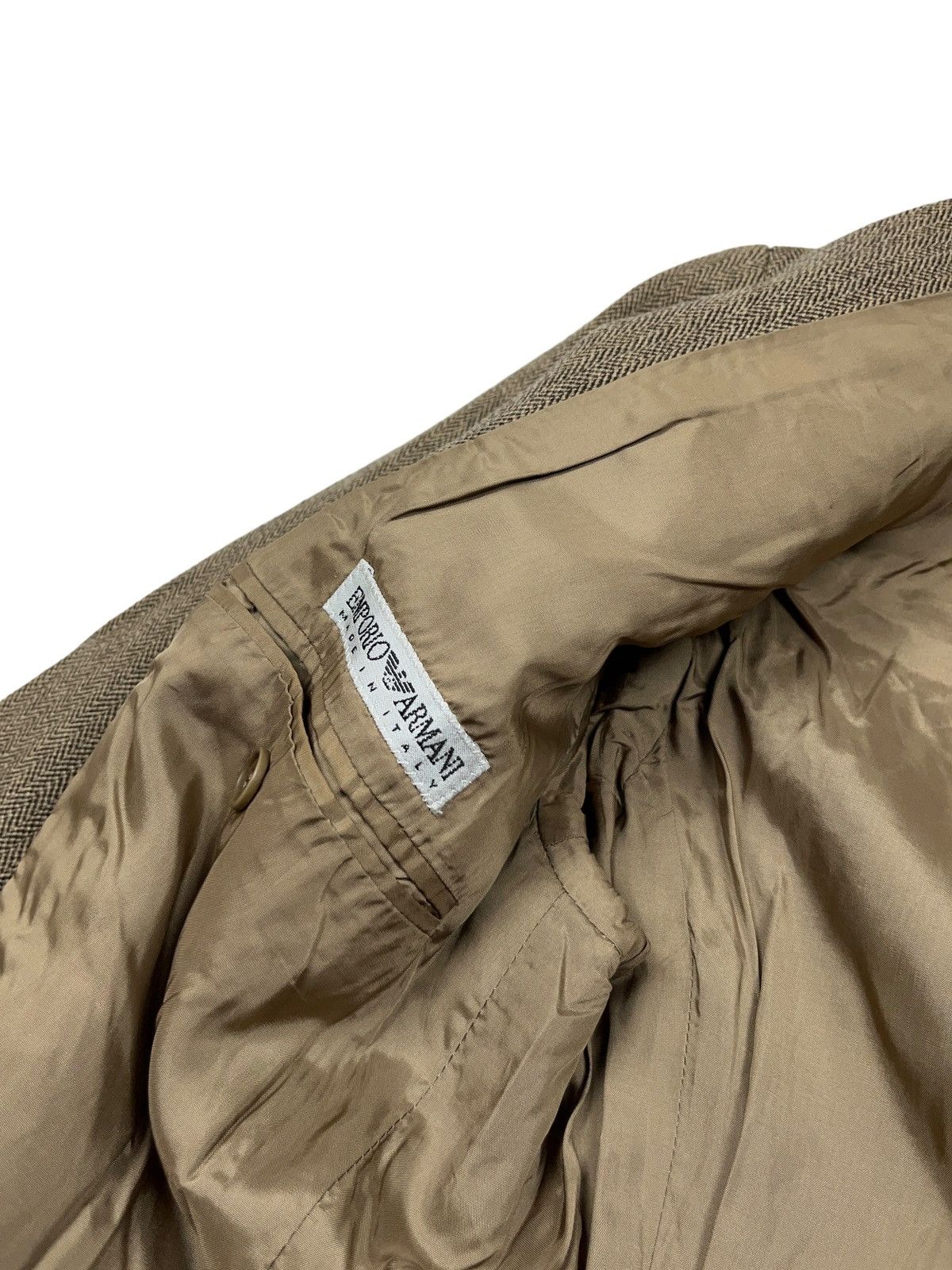 Emporio Armani × Vintage Vintage 90s Emporio Armani Wool Blazer Jacket Size 48R - 7 Thumbnail