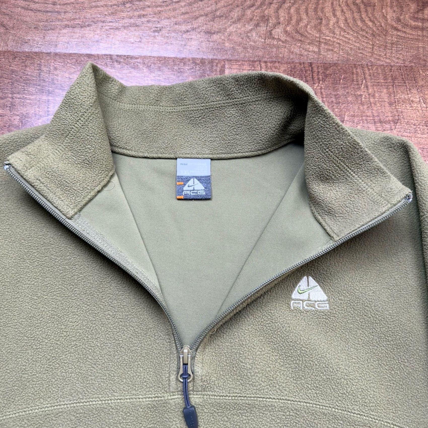 Nike ACG VTG Nike ACG Quarter Zip Pullover Mens 2XL Green Fleece Athletic Shirt Size US XXL / EU 58 / 5 - 4 Thumbnail