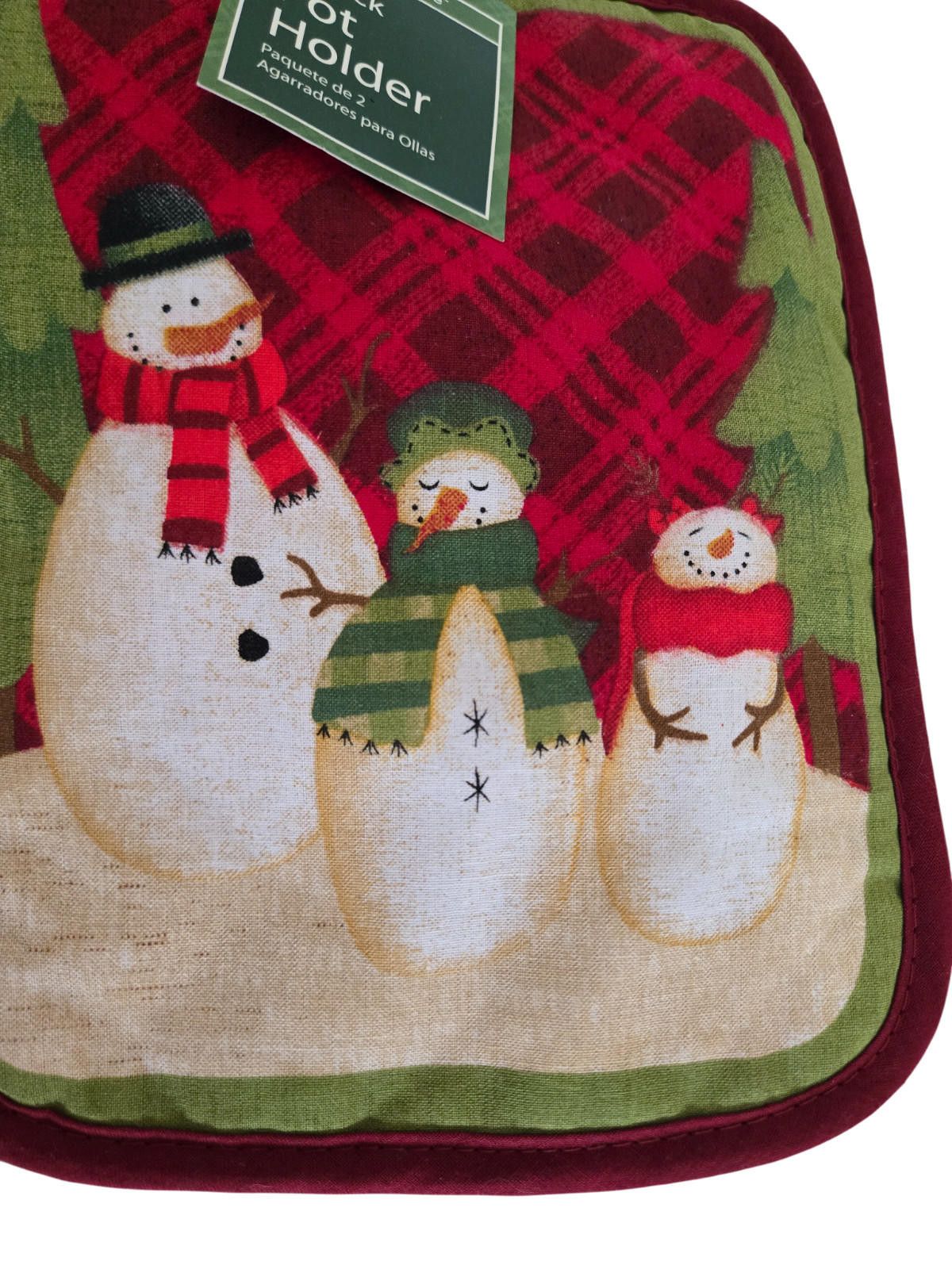 Other Set of 4 - 2 Pot Holders and 2 Hand Towel Christmas Snowman Size ONE SIZE - 2 Thumbnail