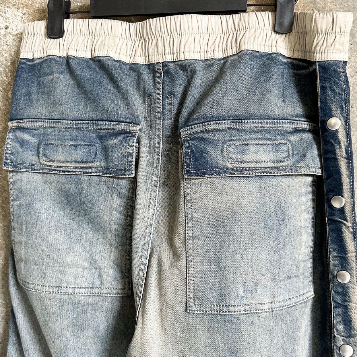 Rick Owens Drkshdw Rick Owens DRKSHDW Denim Hustler Pusher Pants Size US 33 - 6 Thumbnail