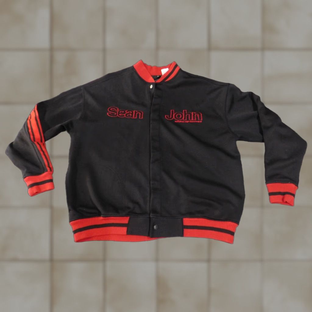 Sean John Sean John Jacket Mens XL Black Varsity Hip Hop Style Size US XL / EU 56 / 4 - 1 Thumbnail