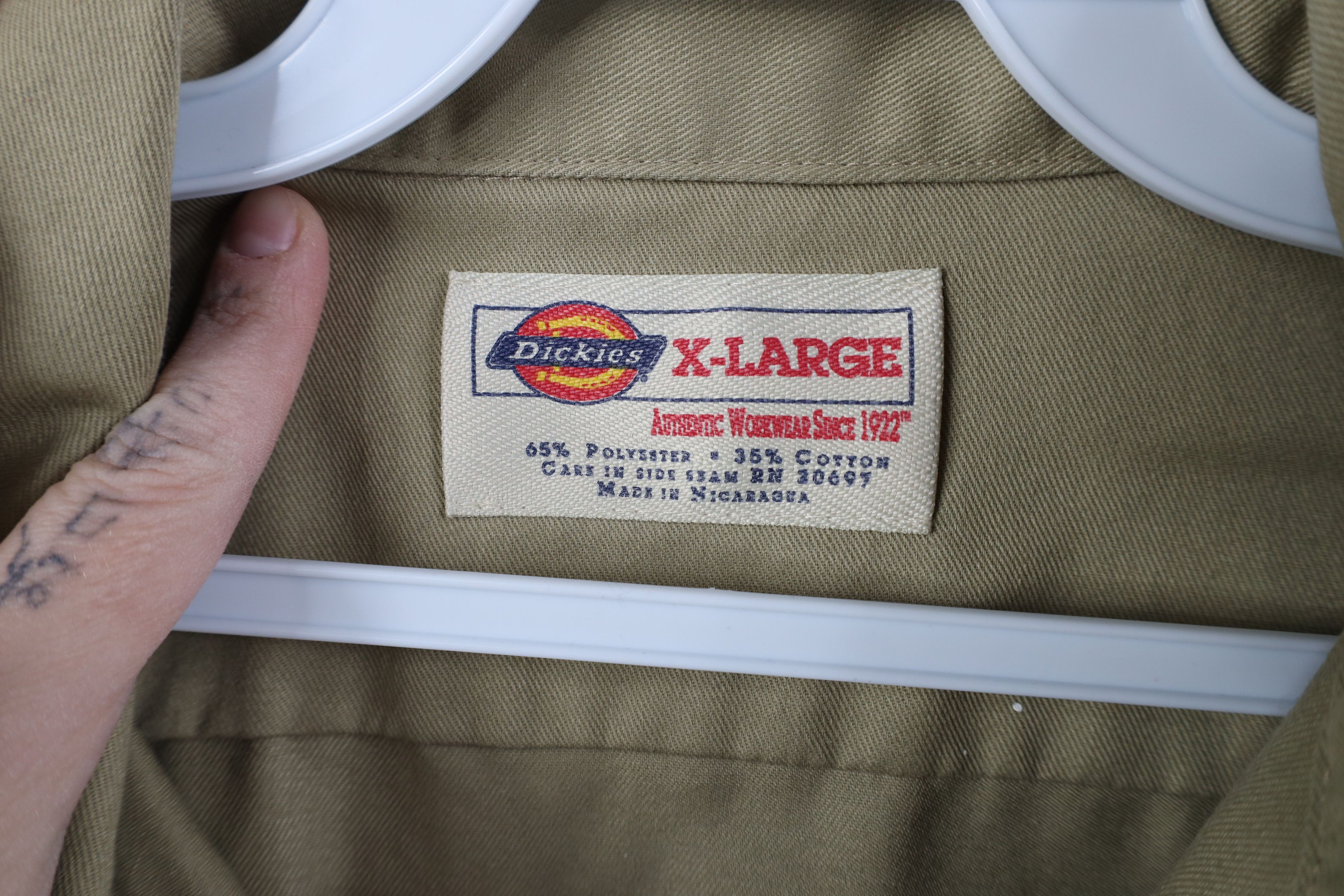 Dickies Vintage 90s Dickies Mechanic Long Sleeve Button Shirt Size US XL / EU 56 / 4 - 6 Thumbnail