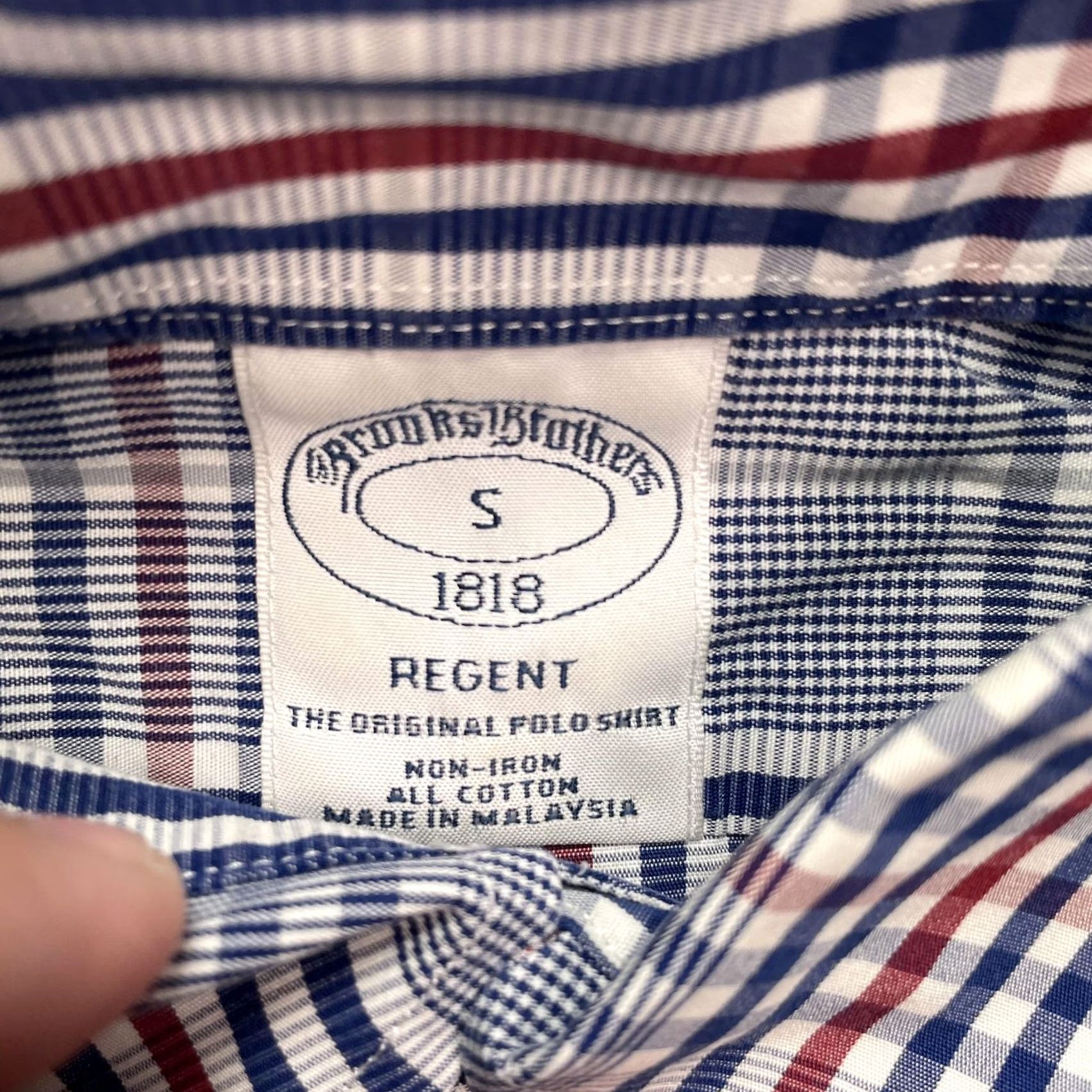 Brooks Brothers Brooks Brothers Shirt Mens S Blue Plaid Regent Non Iron Long Sleeve Button-Front Dress Shirt Size US S / EU 44-46 / 1 - 2 Thumbnail