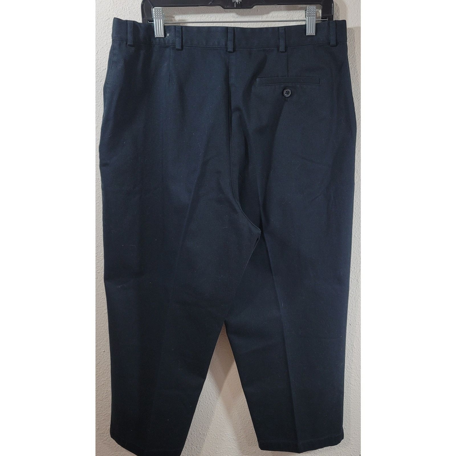 L.L. Bean L.L. Bean Black Pleated Front Original Fit Dress Pants 16 Size 38" / US 16 / IT 52 - 2 Thumbnail