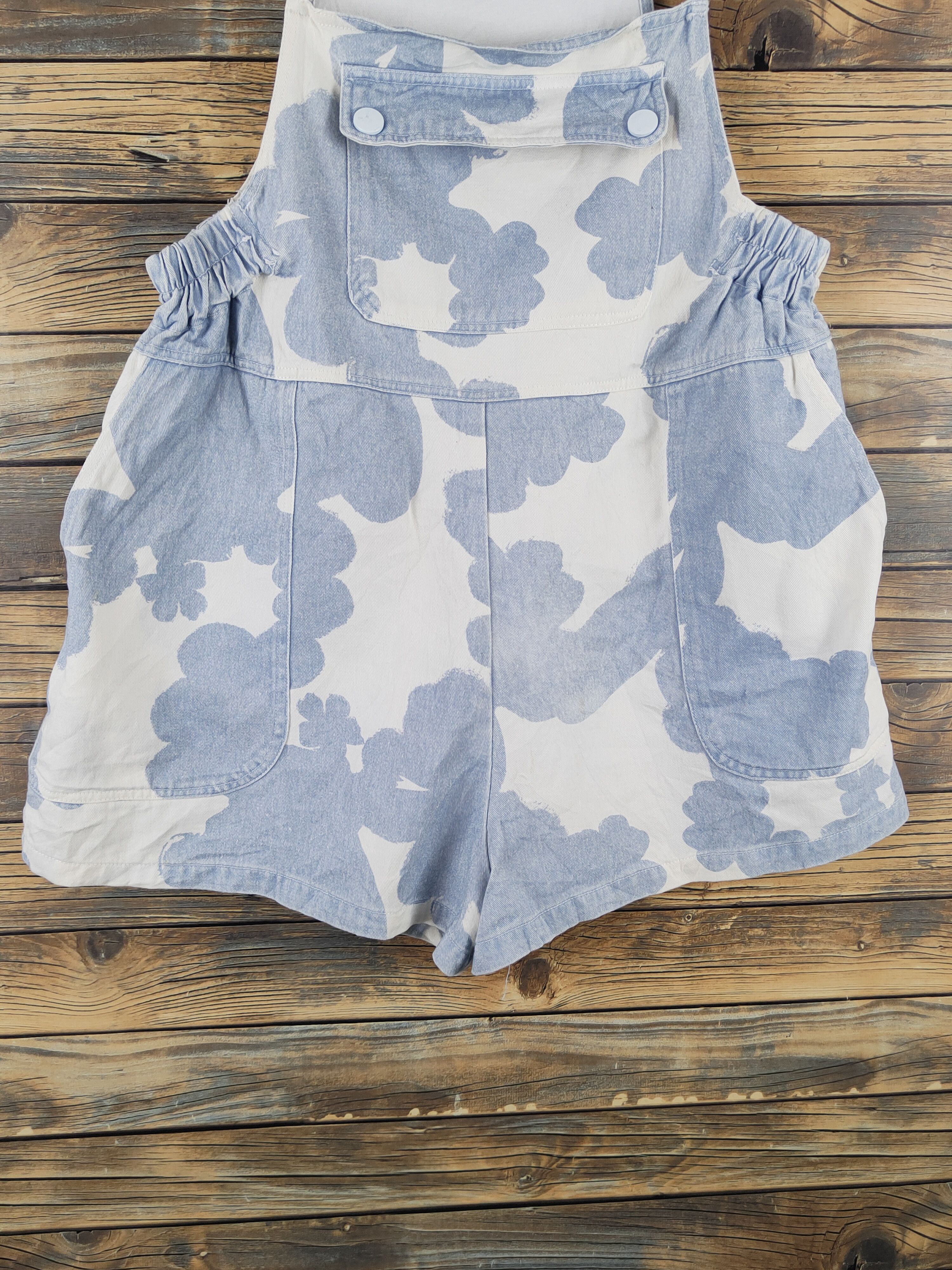 Other South Agsard Blue White Denim Shortall Jumpsuits Size 36" / US 14 / IT 50 - 5 Thumbnail