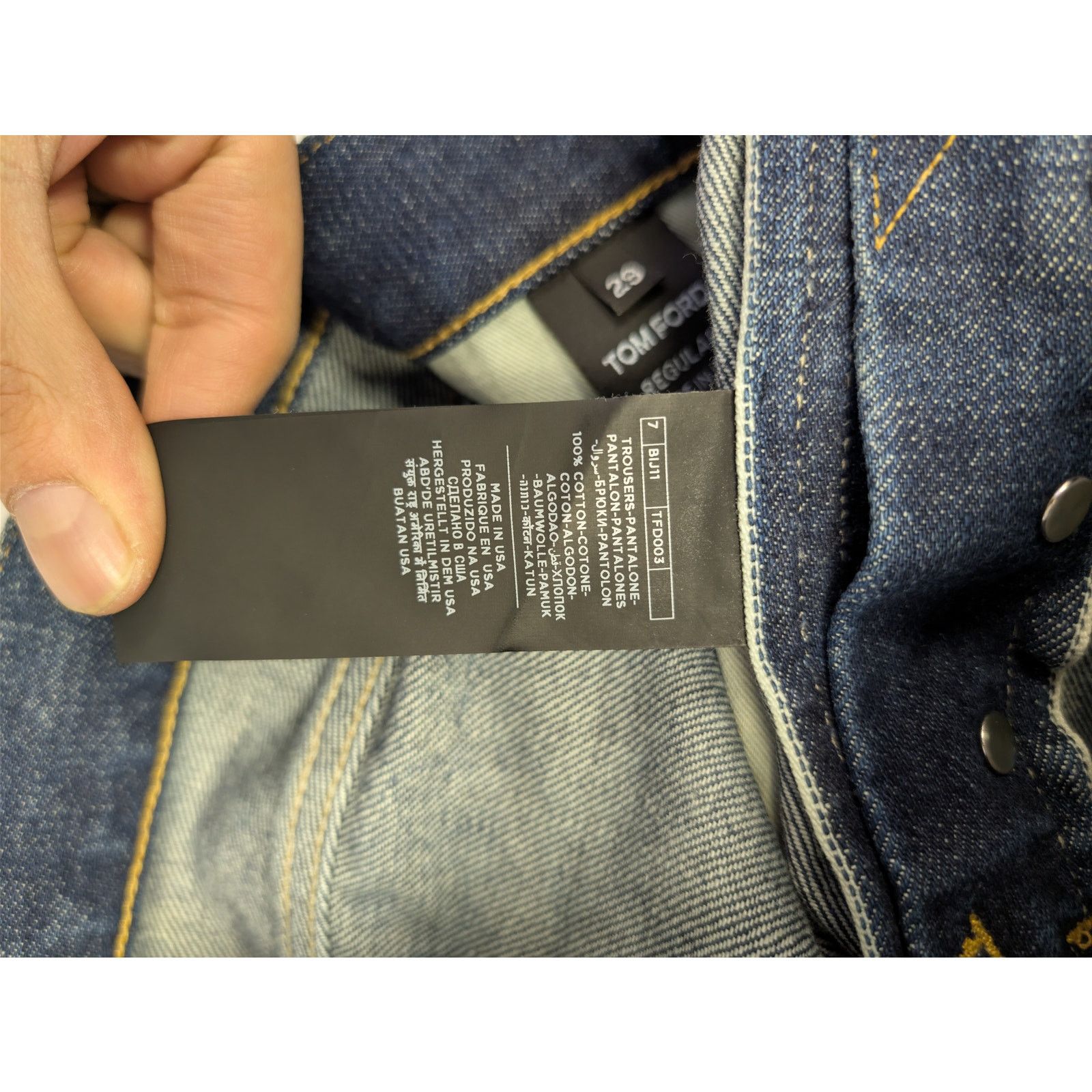 Tom Ford o1rshd1 Regular Denim Jeans in Blue Size US 29 - 16 Thumbnail