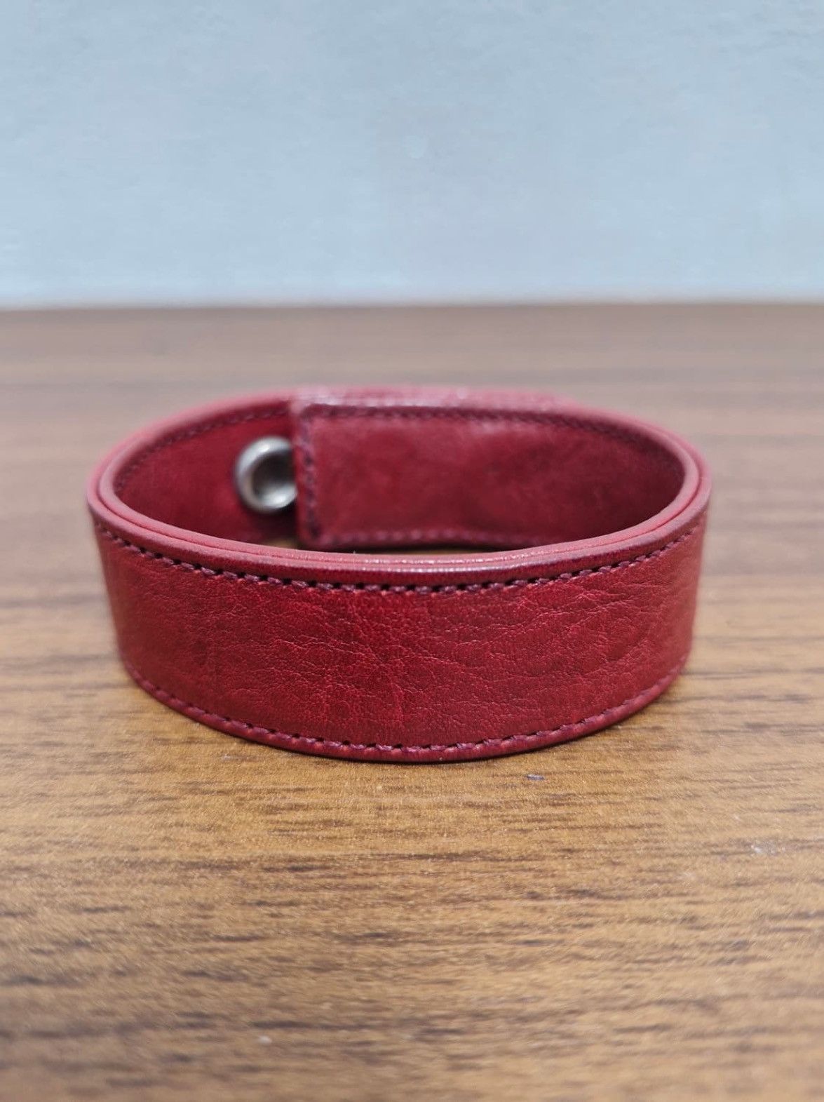 Chrome Hearts *rare* 3 Heart Button Red Leather Bracelet Size ONE SIZE - 4 Thumbnail
