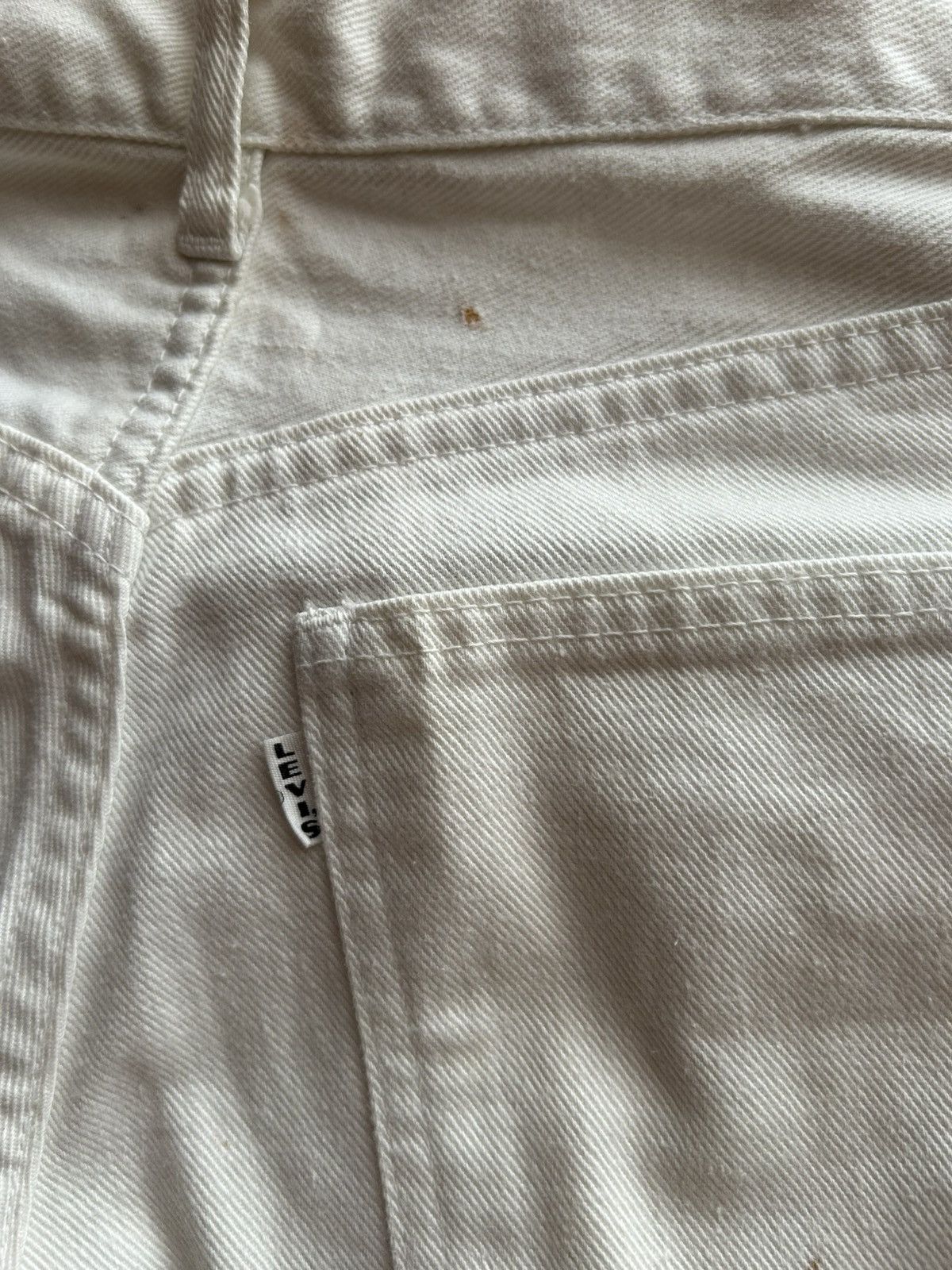 Levi's 60s Levi’s Big E White Slim Jeans White Tab Talon 42 Zip Size 25" / US 0 / IT 36 - 7 Thumbnail
