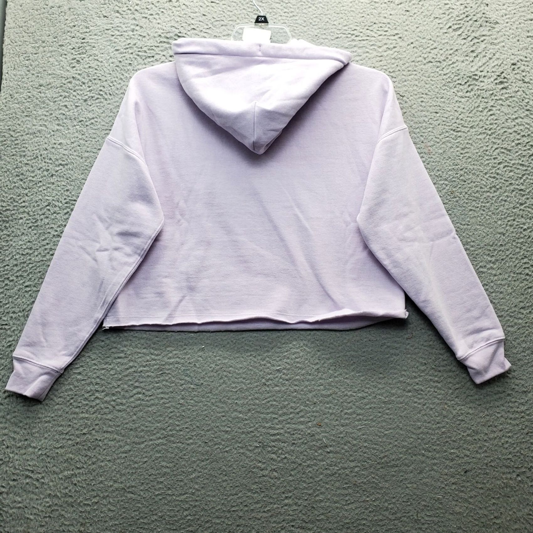 Calvin Klein Calvin Klein Hoodie Womens XS Purple Cropped Fleece Lined Pullover Drawstring Pullover Shirt Size XS / US 0-2 / IT 36-38 - 2 Thumbnail