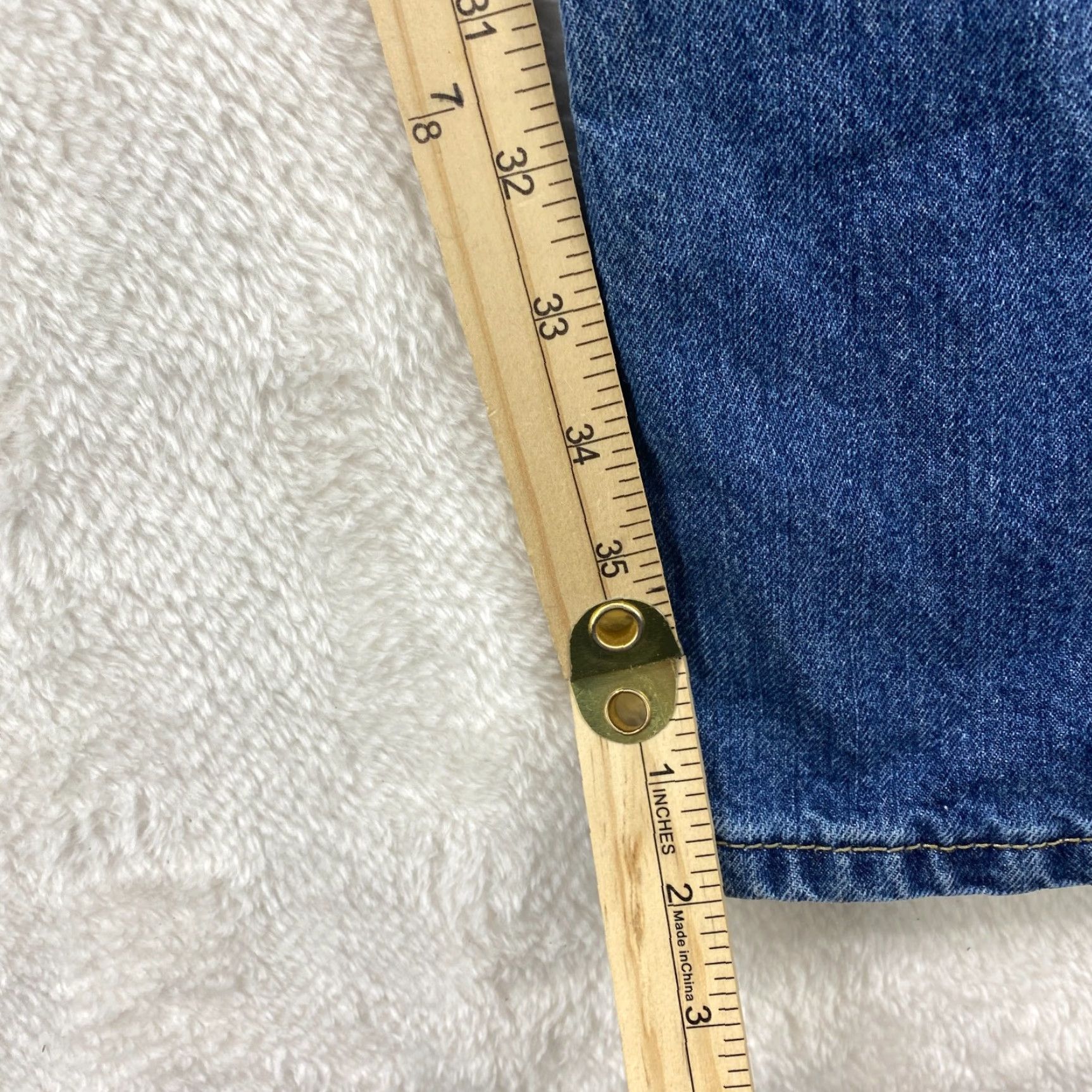 Denime Cinch Carter Mens Jeans 34x38 Relaxed Fit Medium Stone Blue Denim Cowboy Western Shirt Size US 34 / EU 50 - 5 Thumbnail