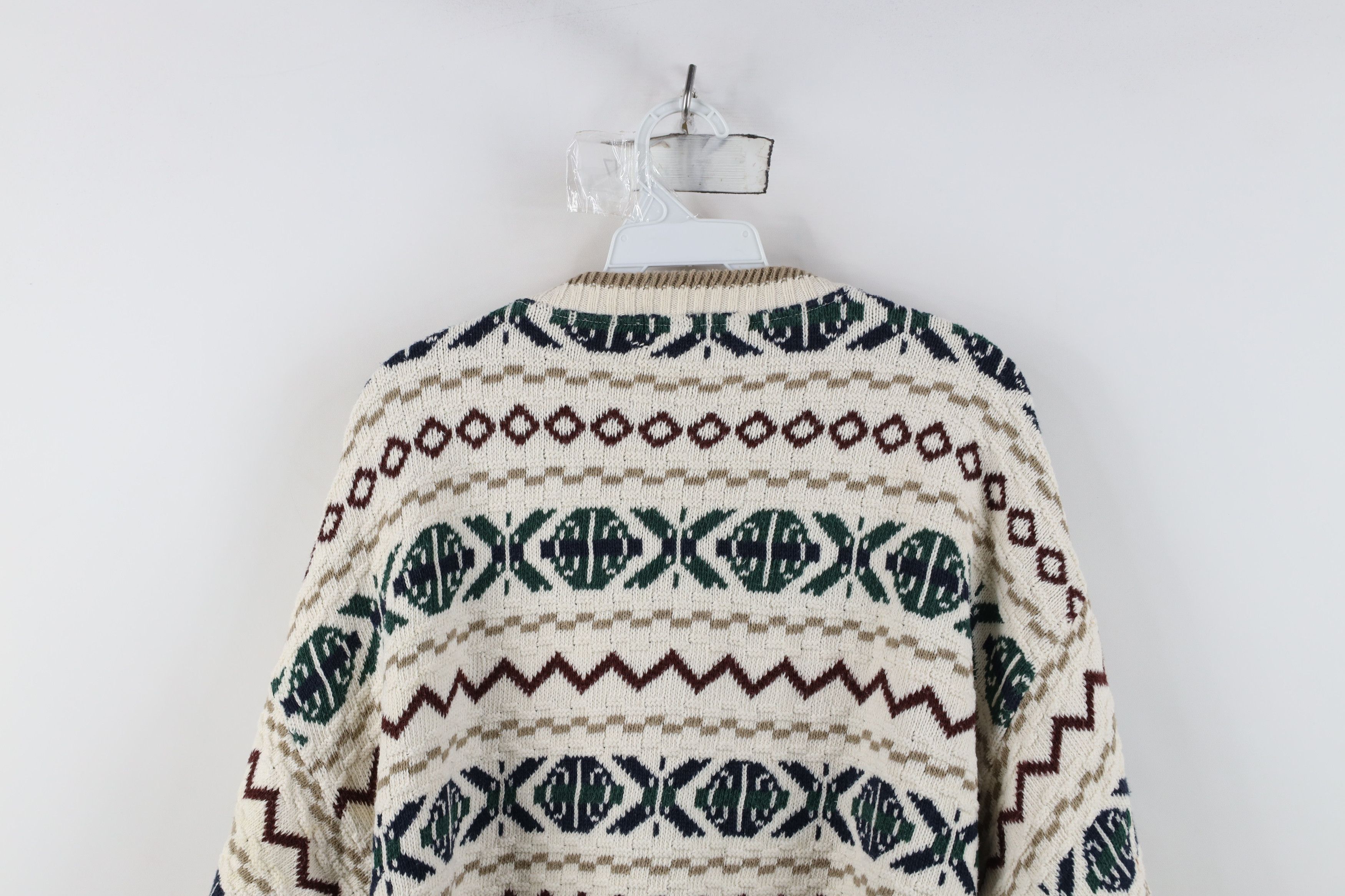 Vintage Vintage 90s Streetwear Cotton Knit Fair Isle Sweater USA Size US L / EU 52-54 / 3 - 11 Thumbnail
