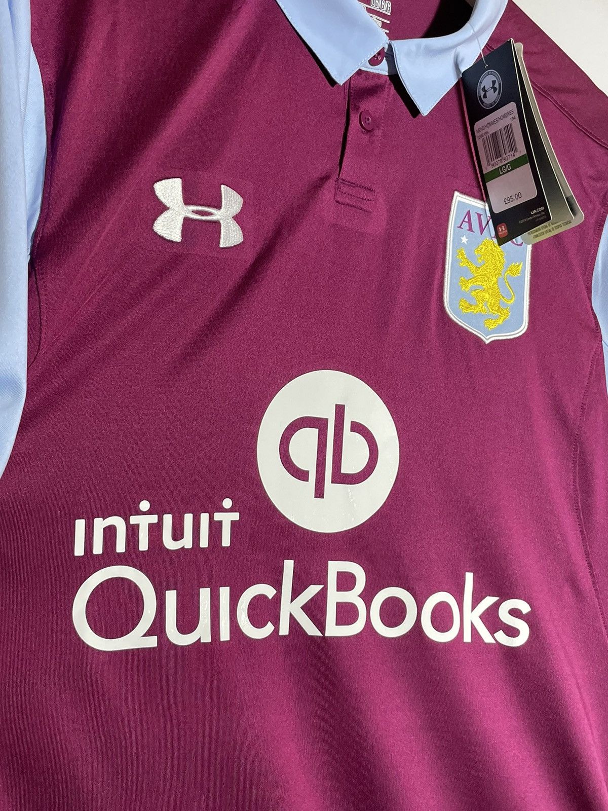 Under Armour NWT Aston Villa Under Armour 2016/17 Home Y2k Football Shirt Size US M / EU 48-50 / 2 - 3 Thumbnail