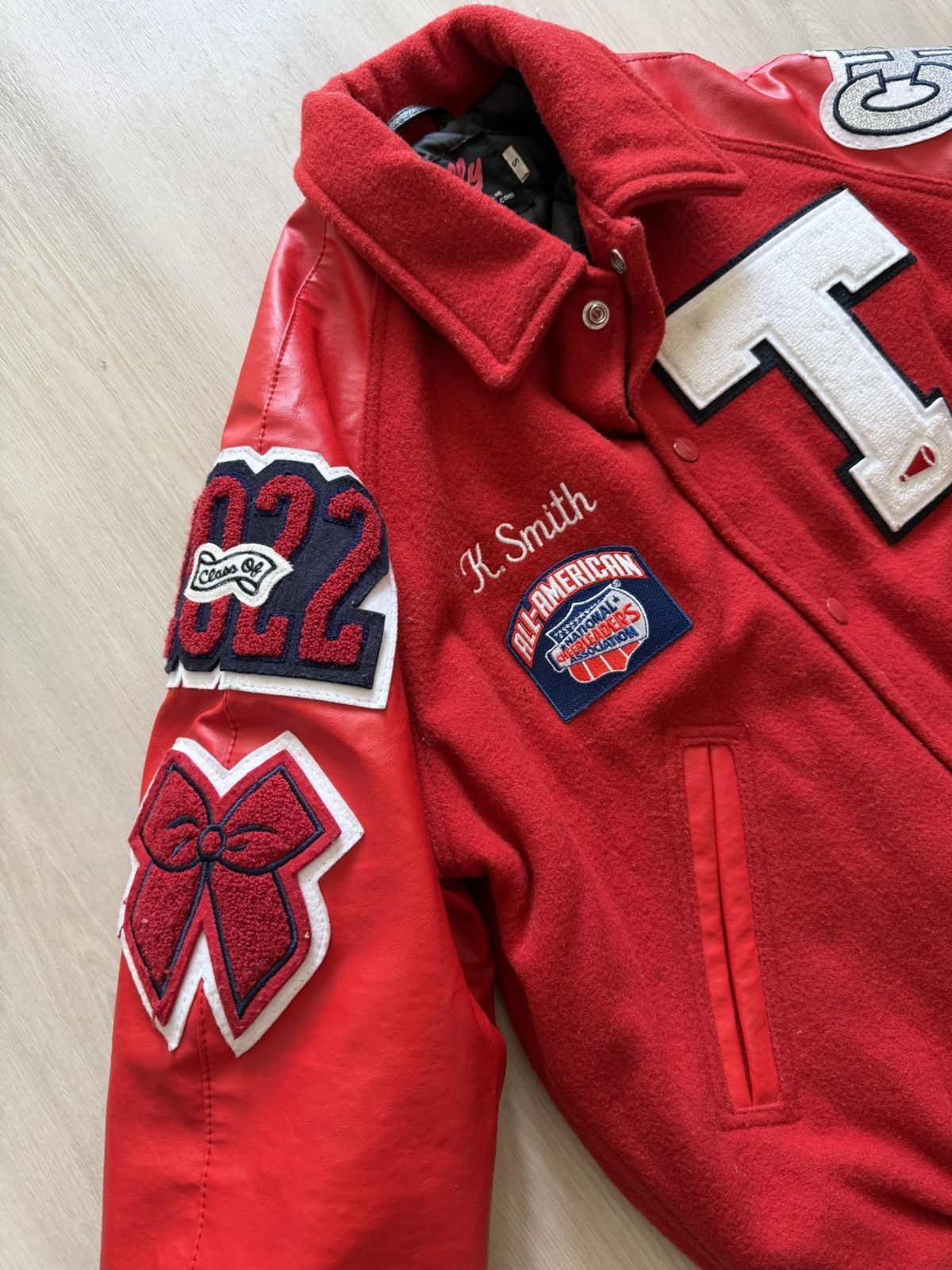 Other Dilly Varsity Letterman Bomber Red Nationals Tookie Sz S Size US S / EU 44-46 / 1 - 2 Thumbnail