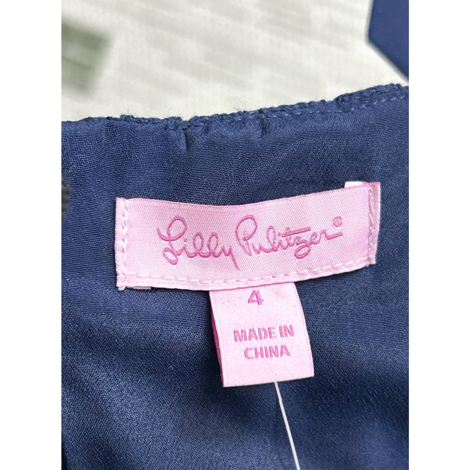 Lilly Pulitzer Lilly Pulitzer Kayleigh Shift Dress Womens 4 Blue Fern Gallery Lace Cotton New Size S / US 4 / IT 40 - 4 Thumbnail