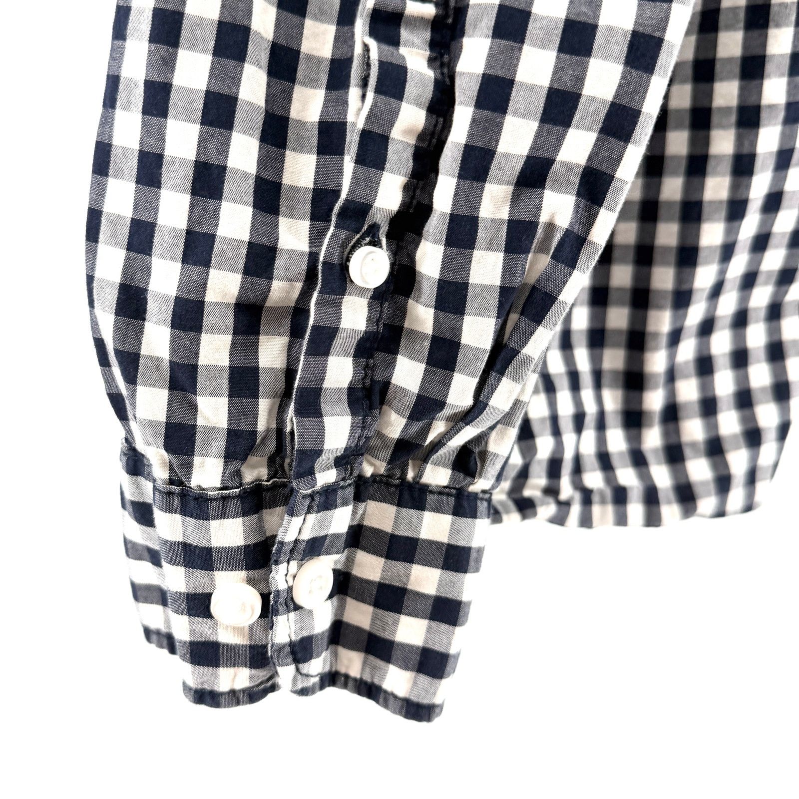 G.H. Bass & Co. Blue and White Gingham 100% Cotton Button Down Shirt Size US XL / EU 56 / 4 - 4 Thumbnail