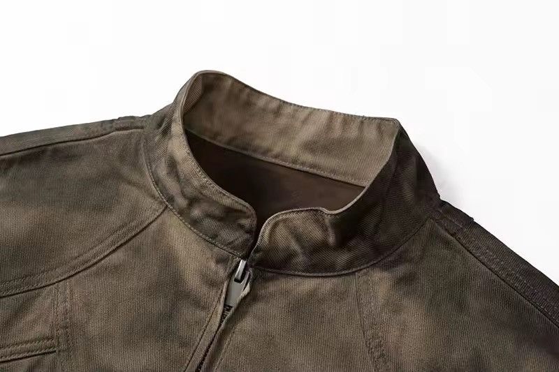 Vintage Y2K Washed Streetwear Brown Denim Jacket Size US XL / EU 56 / 4 - 4 Thumbnail